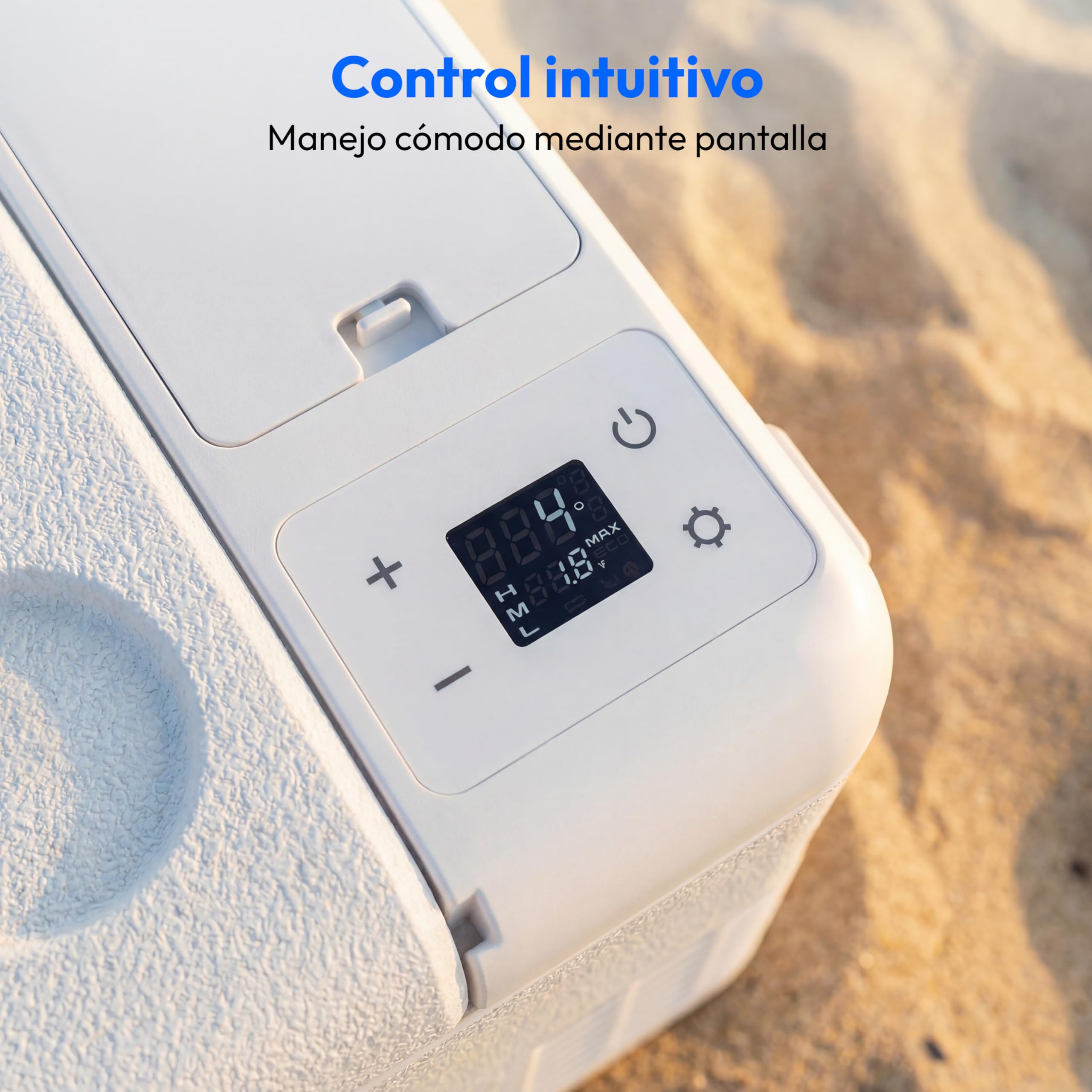 MEDION Nevera portátil con compresor 28 L, mini frigorífico eléctrico, 12 V 24 V 230 V adaptador coche camión camping barco festival, MD370027