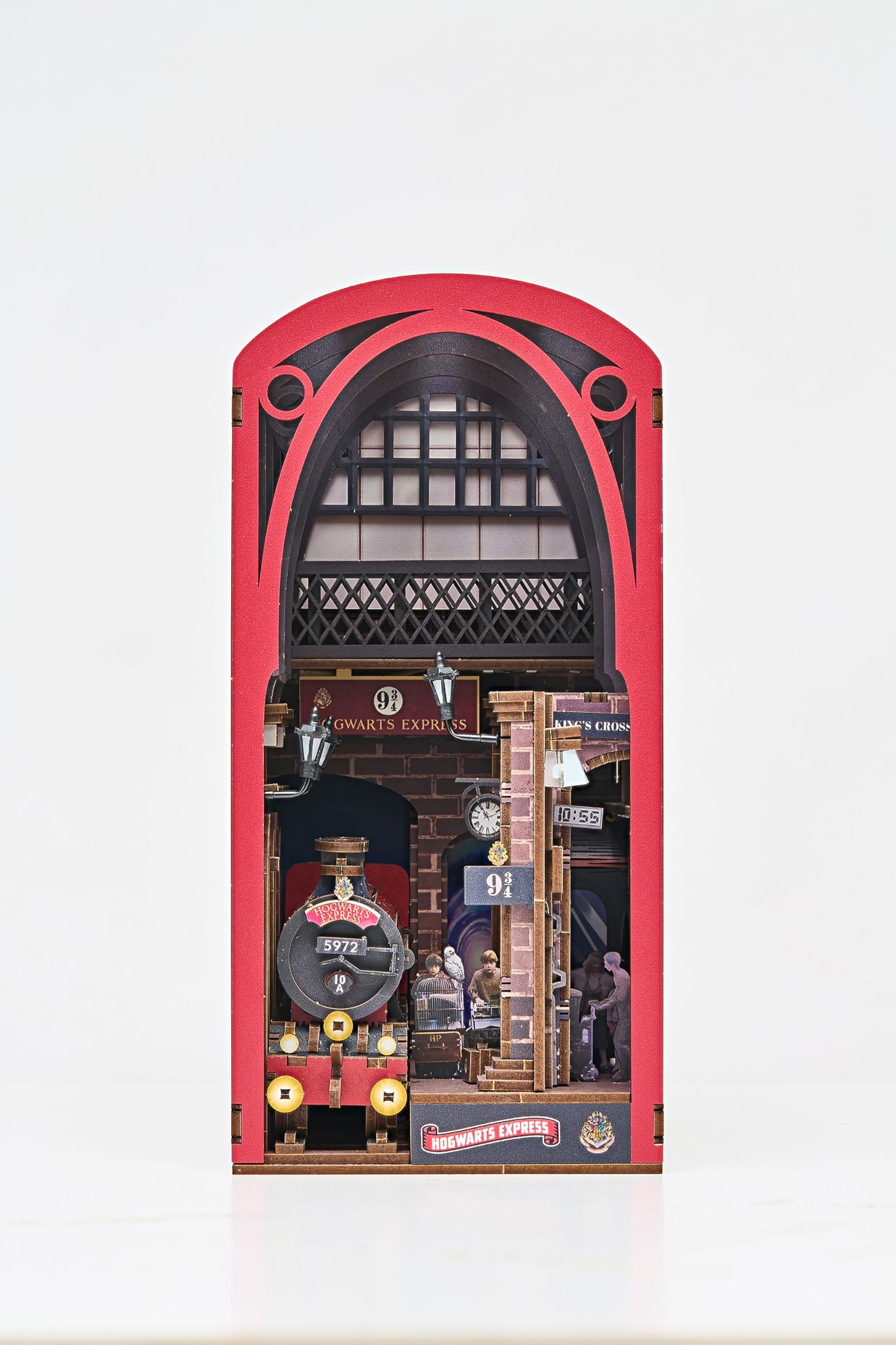 Revell Tiny Adventures Tiny Adventures - Harry Potter Hogwarts Express Book Nook - con illuminazione a LED, miniatura 3D fai da te in legno