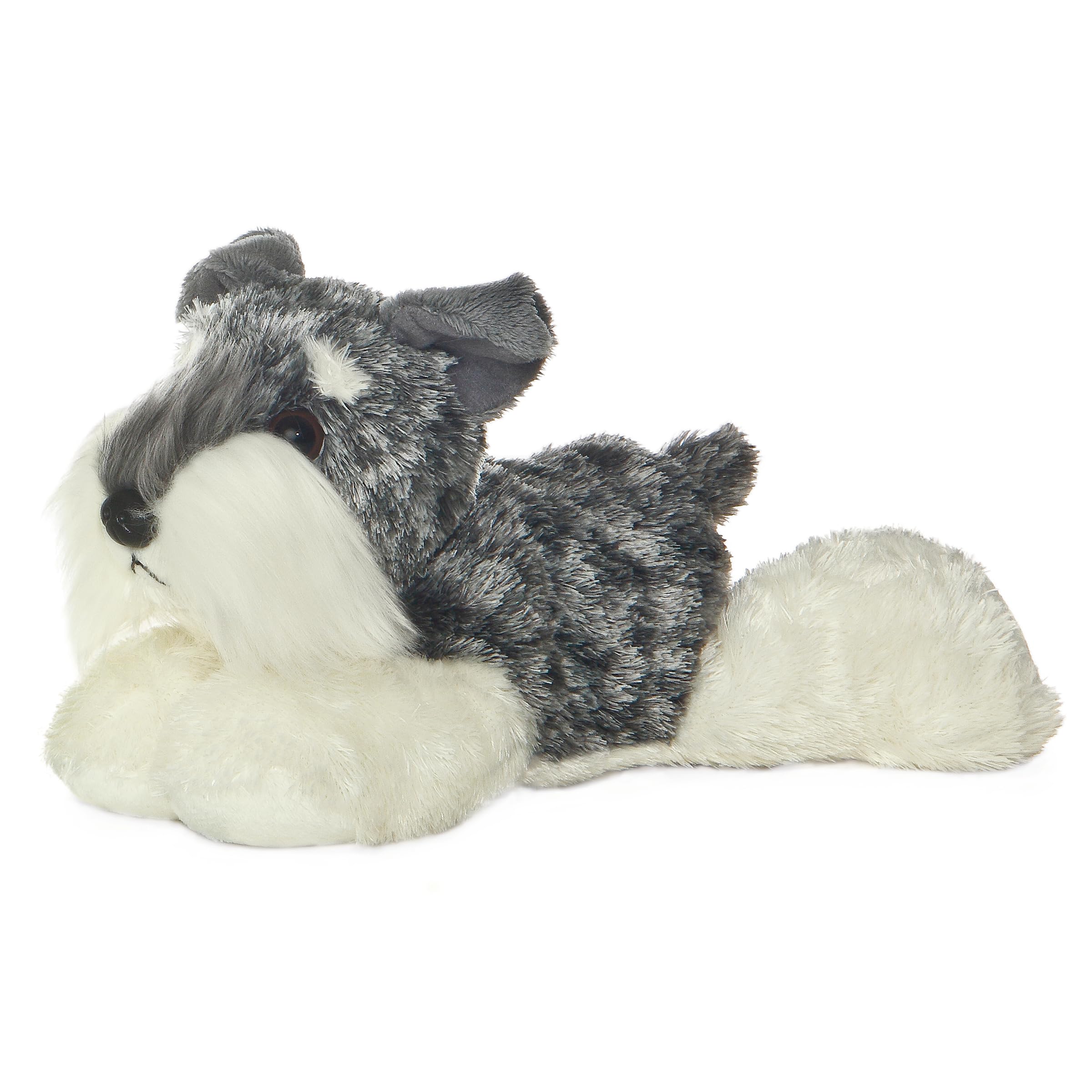 Aurora Mini Flopsie Stein Stuffed Animal 8 Inches | Adorable Gray Schnauzer Plush Toy - main product image