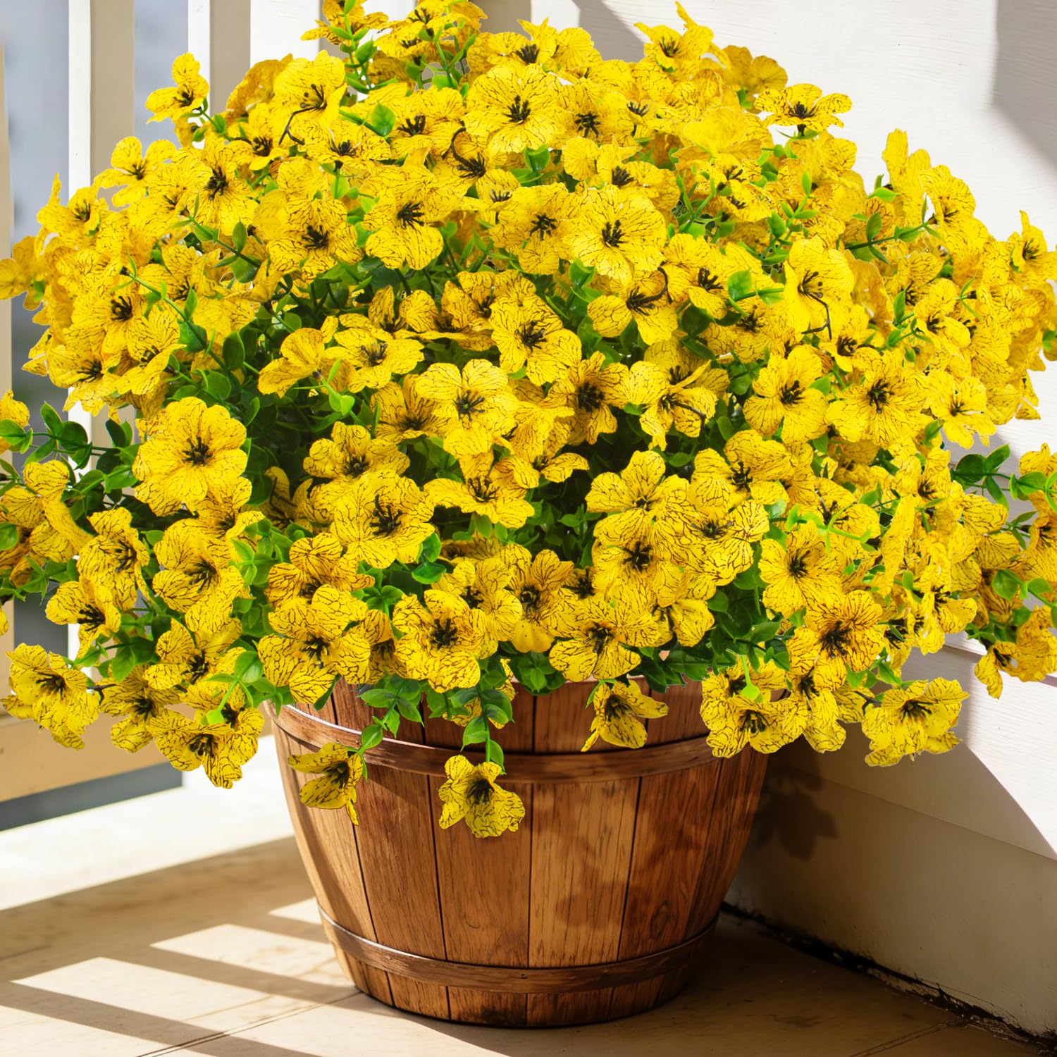 Grunyia 20 Bundles Artificial Flowers Outdoor