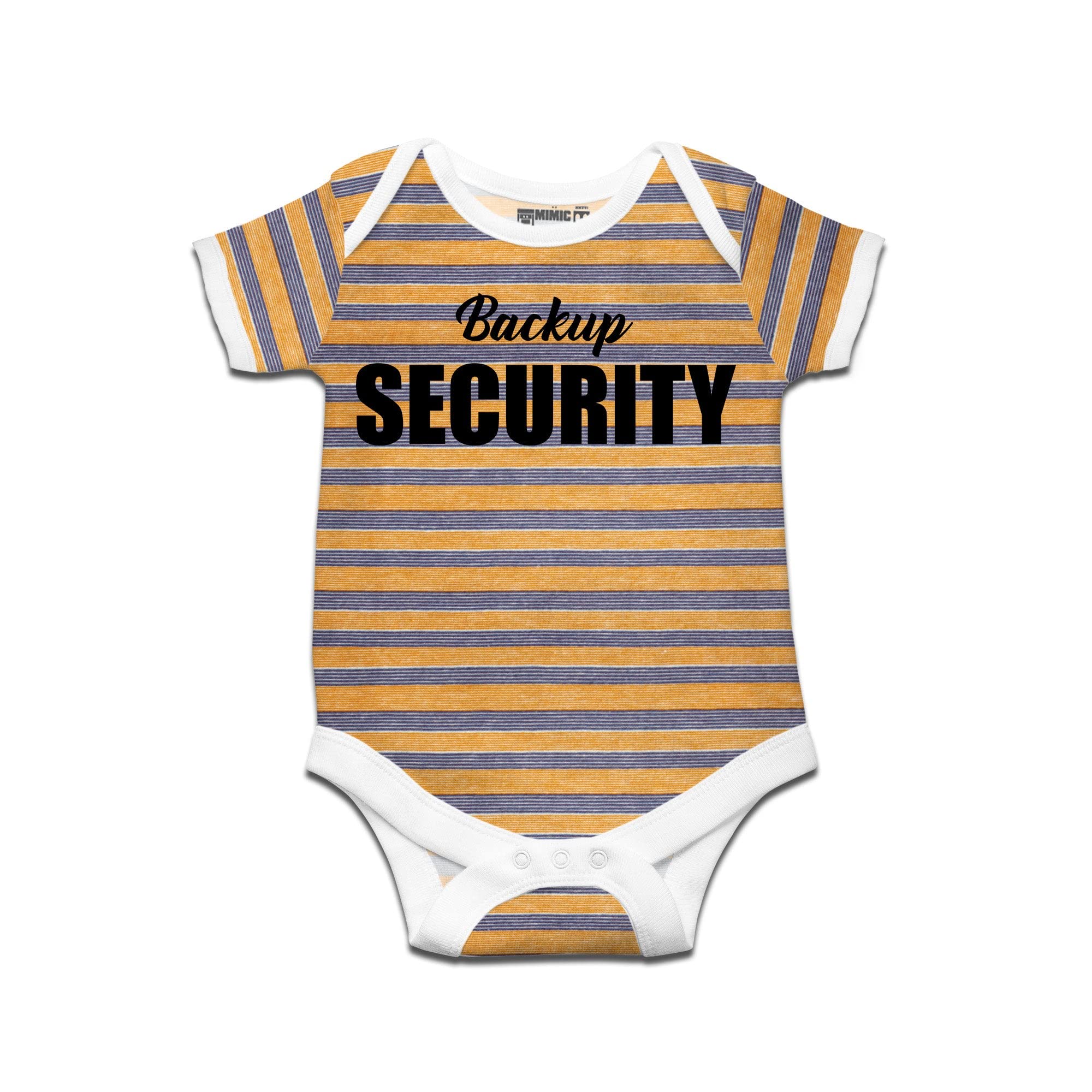 RuseMimic Backup Security Printed Kids Striped infant Romper Short Sleeves and Bodysuit for new born Baby boy/Baby Girl Clothes 100% Cotton |Jumpsuits