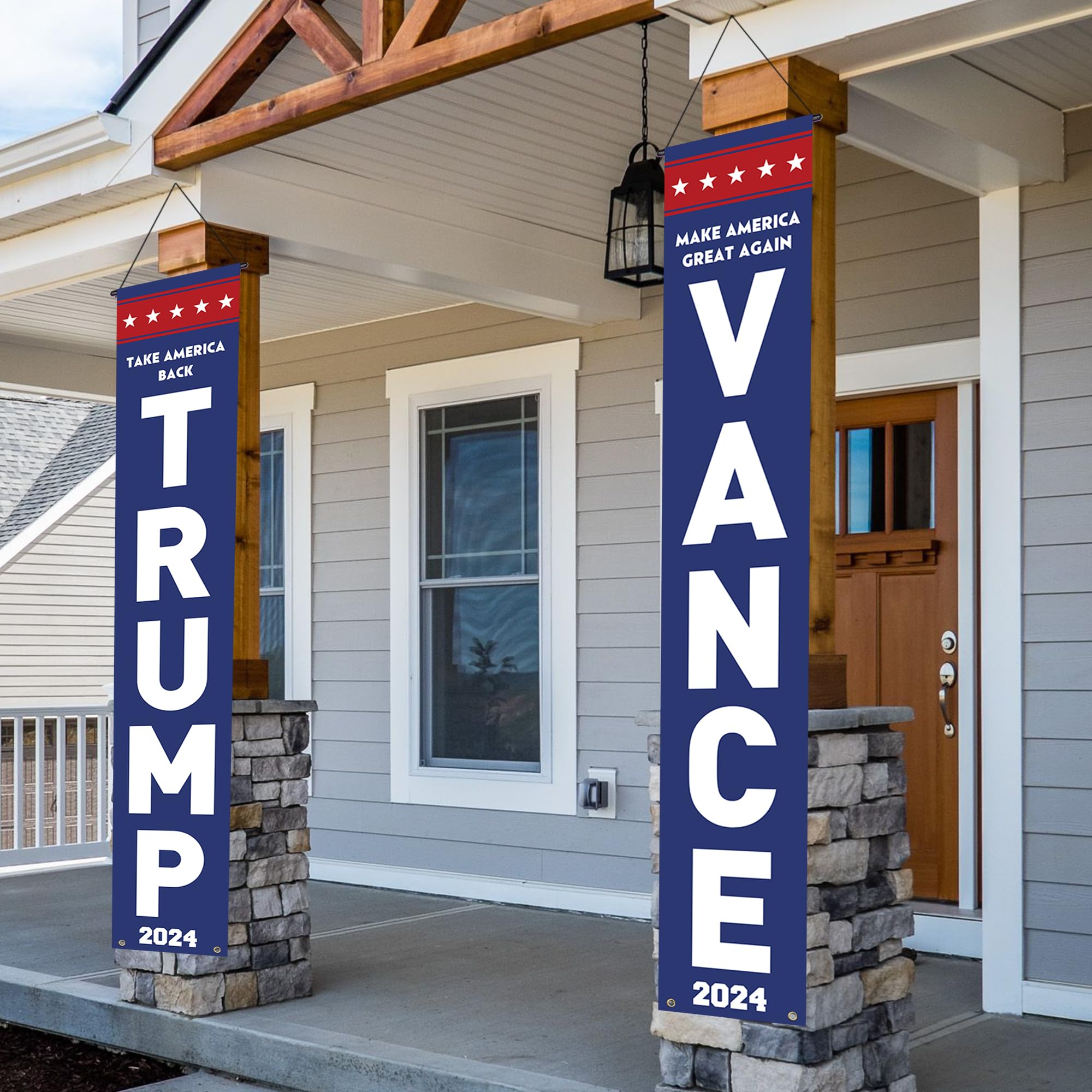 Trump Vance 2024 Flag Make America Great Again Take America Back Large Banners Outdoor Porch Yard Sign Garden Door Wall Decorative Banner - Indoor/Outdoor Decorations