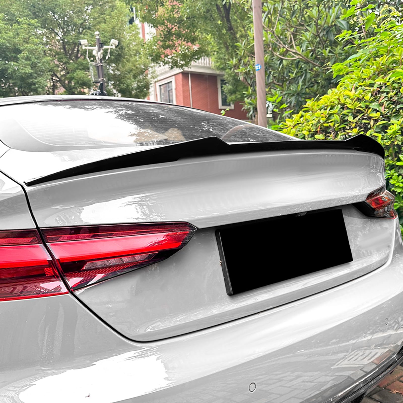 Spoiler Posteriore per Bagagliaio, Aletta per Tetto, Compatibile con Audi A5 F5 Sportback 2017-2024, Look Carbonio Nero Lucido