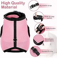 Vista 3 de PETTOM Arnés para Conejo Conejillo de Indias con Correa Elástica Extensible, Lindo Arnés de Malla Suave para Mascotas Pequeñas, Sin Tirones, Cómodo