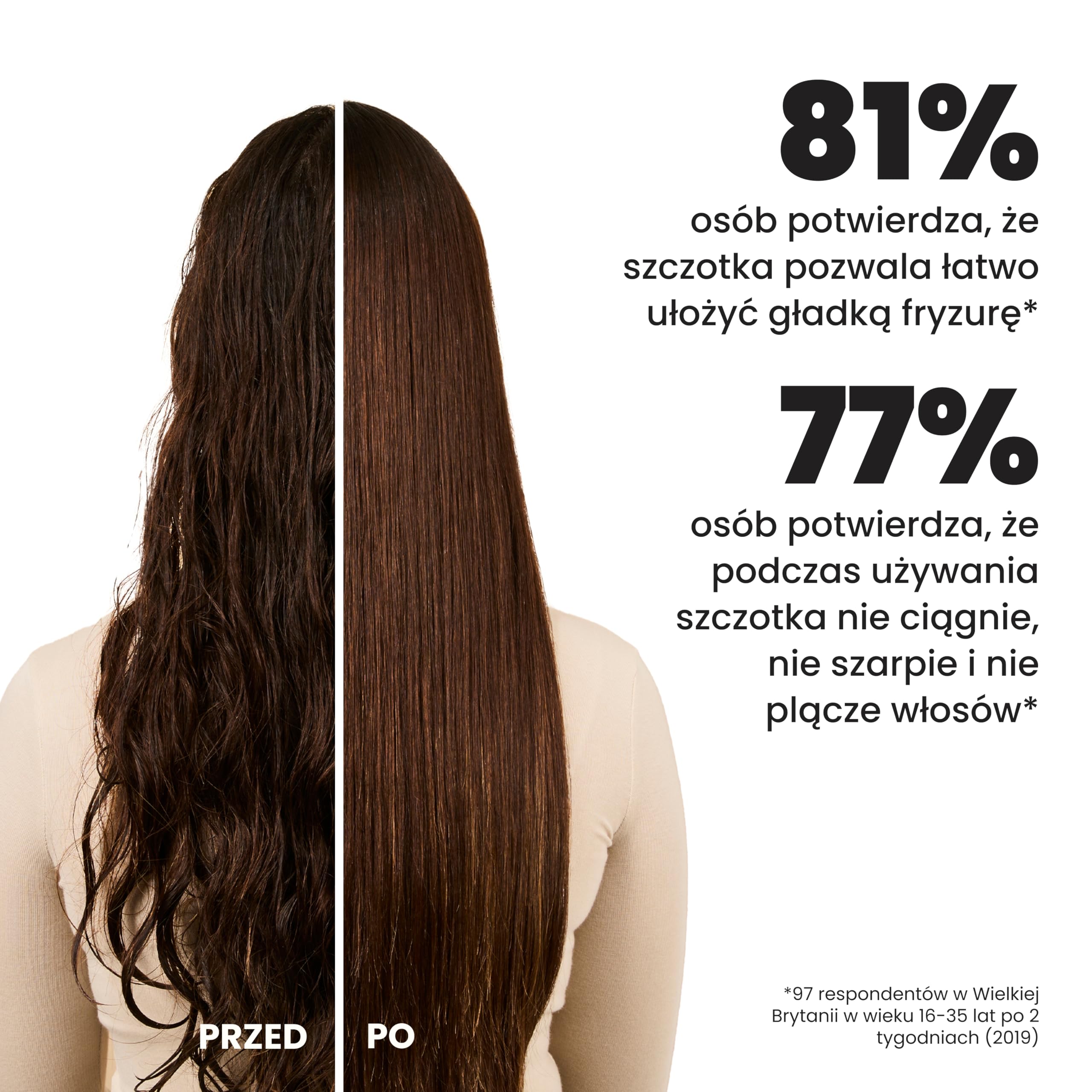 Tangle Teezer Easy Dry & Go do mokrych włosów delikatnych i średnich - dodaje objętości, gładkości i połysku - szczotka do suszenia włosów skraca czas i zmniejsza zniszczenie włosów - Kruczoczarna