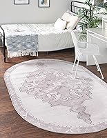Vista 24 de Unique Loom Timeless Collection - Alfombra de área - Thomas (2' x 3' 1" ovalada, negro y blanco/gris)