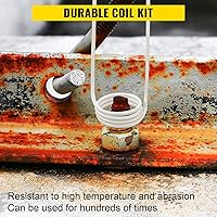 Vista 3 de VEVOR Kit de bobina de calentador de inducción, 8 piezas, bobinas de calentador de inducción más utilizadas con longitudes variables, herramienta