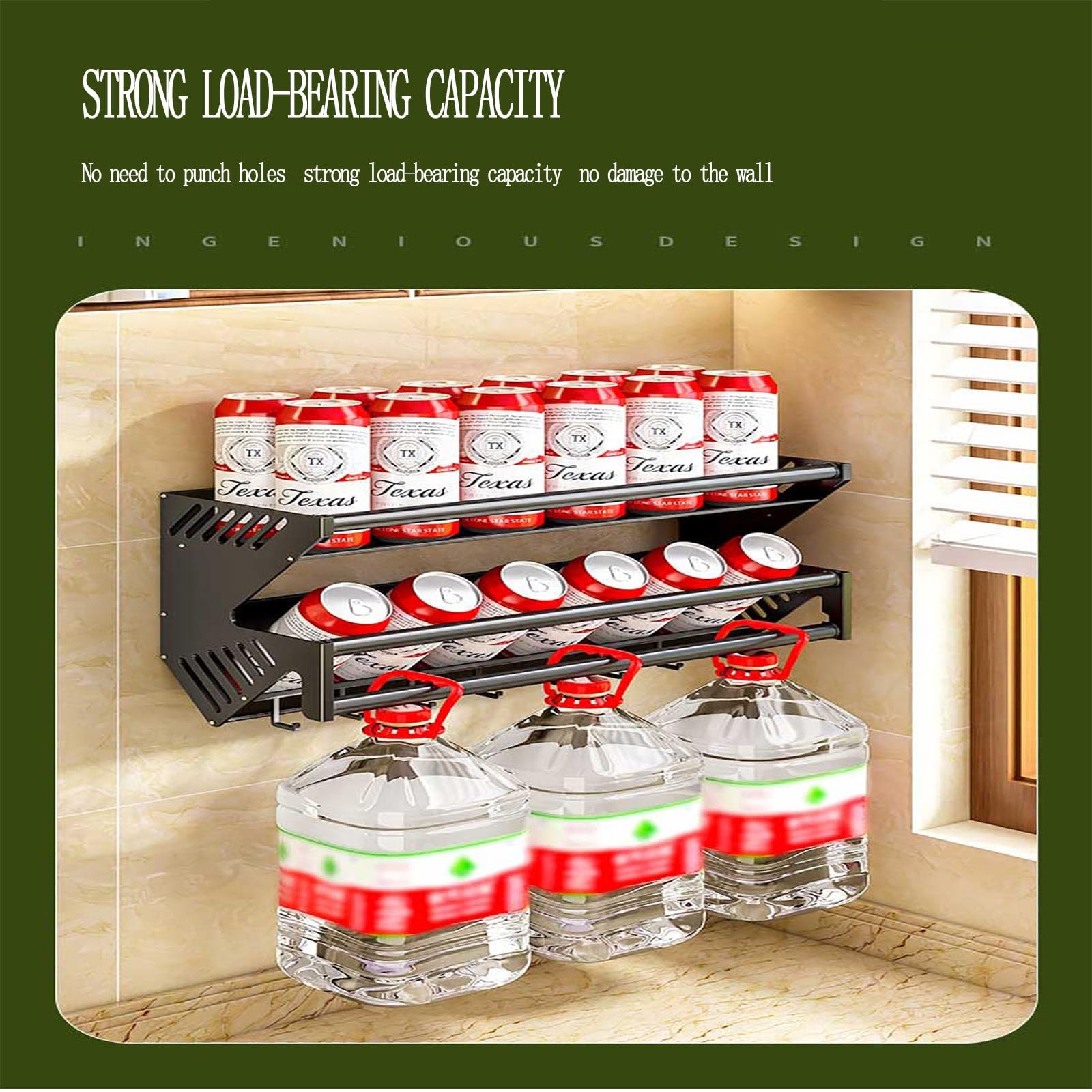 Organizador Móvil Para El Frigorífico Con Ganchos Para Organizar Y Almacenar En La Cocina，Estante Para Especias En El Frigorífico,Estantería De Cocina Multifuncional Para Condimentos Y Ganchos De Pare
