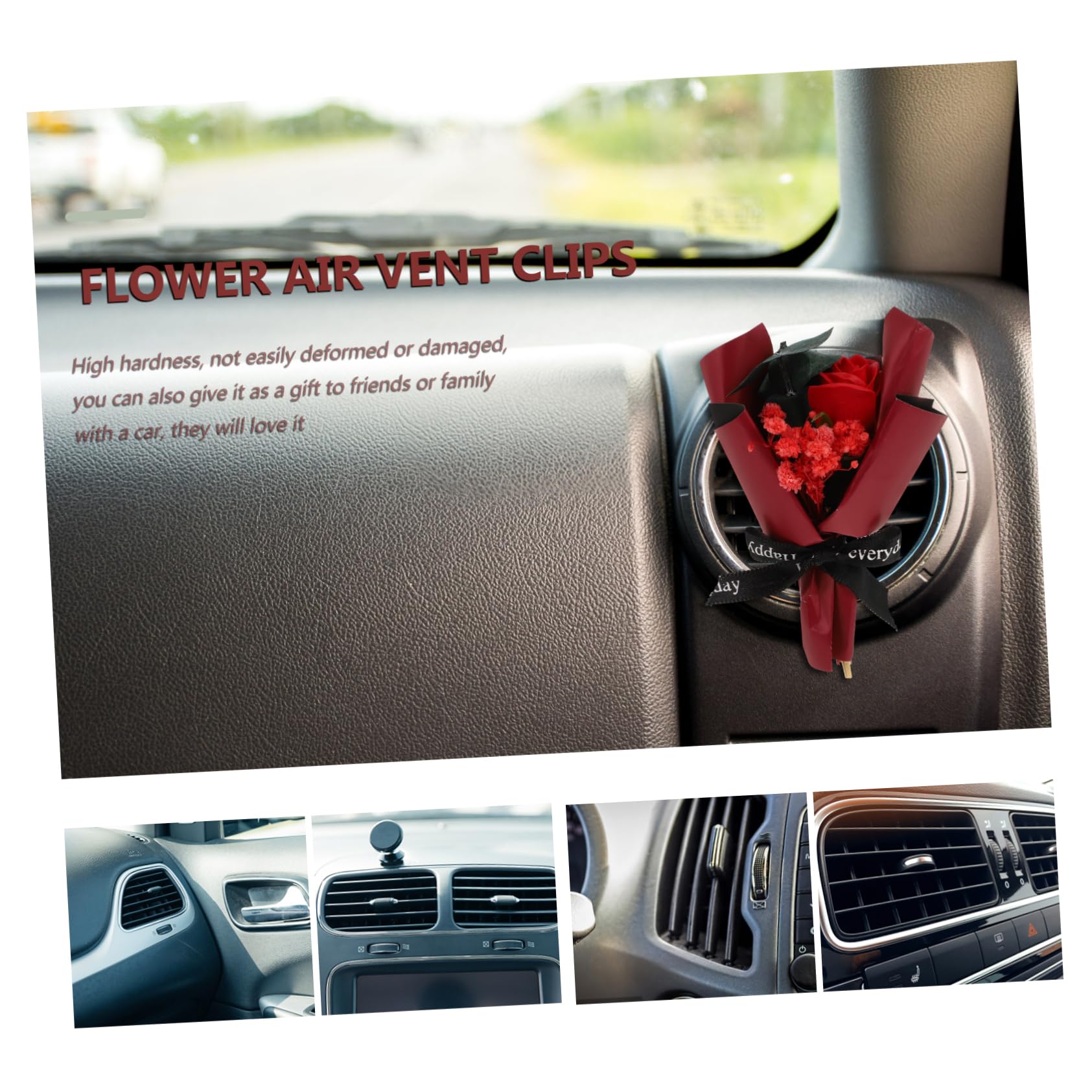 Gatuida 5pezzi Fioriera Per Auto Con Clip Aromatica Decorazione Interni Auto Con Fiori Secchi Profumazione Per Ufficio e Casa Accessorio Versatile Per Ogni Occasione