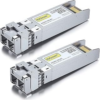 10GBase-SR SFP+ Transceiver 10G 850nm MMF up to 300 Meters Compatible with Cisco SFP-10G-SR Meraki MA-SFP-10GB-SR Ubiquiti unifi UF-MM-10G Mikrotik and More Pack of 2