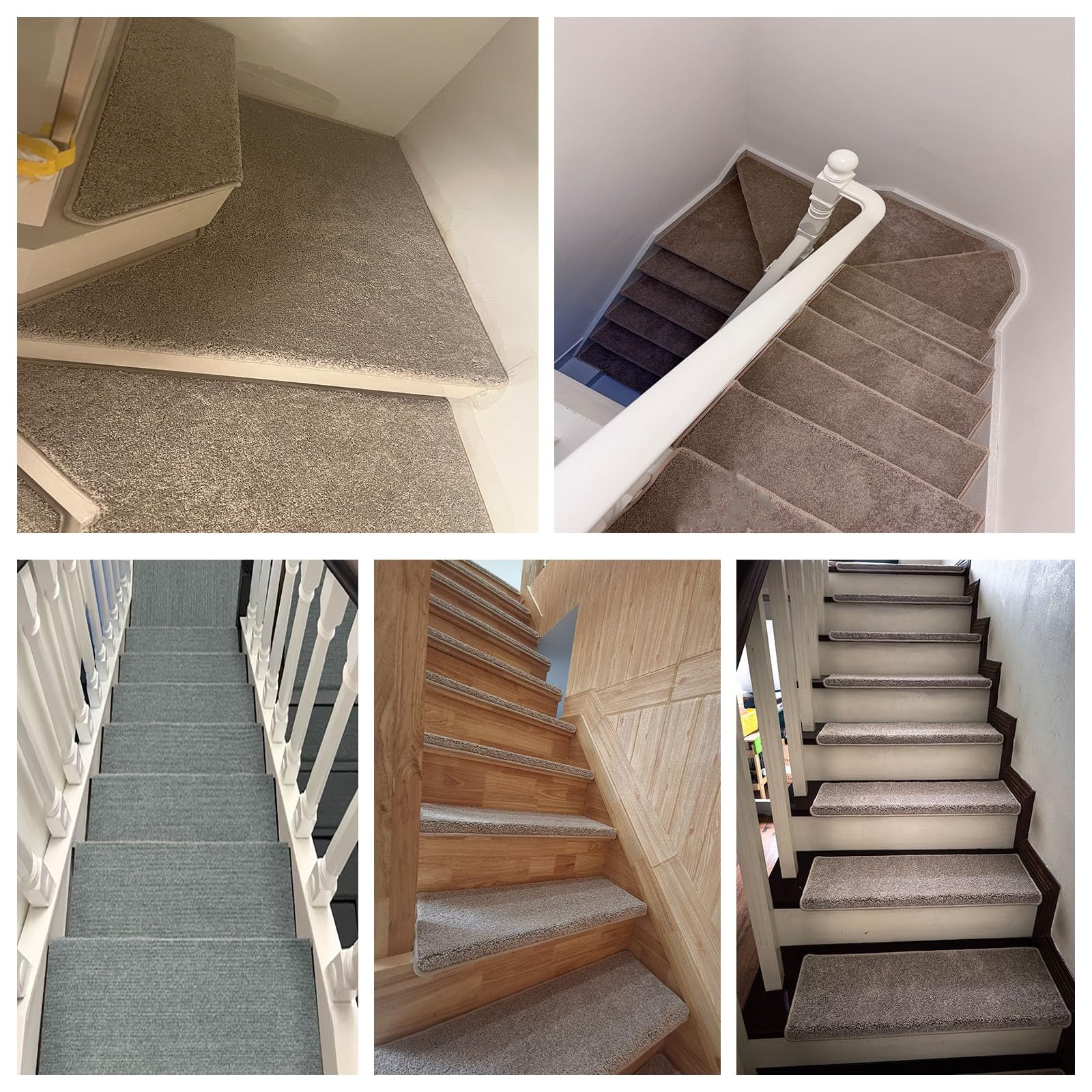 Tappeto antiscivolo grigio scuro ir battistrada, 15 pezzi, 22x55 cm, naso arrotondato protezione per gradini, adatto 19-24 cm irs, Safe & t Flo