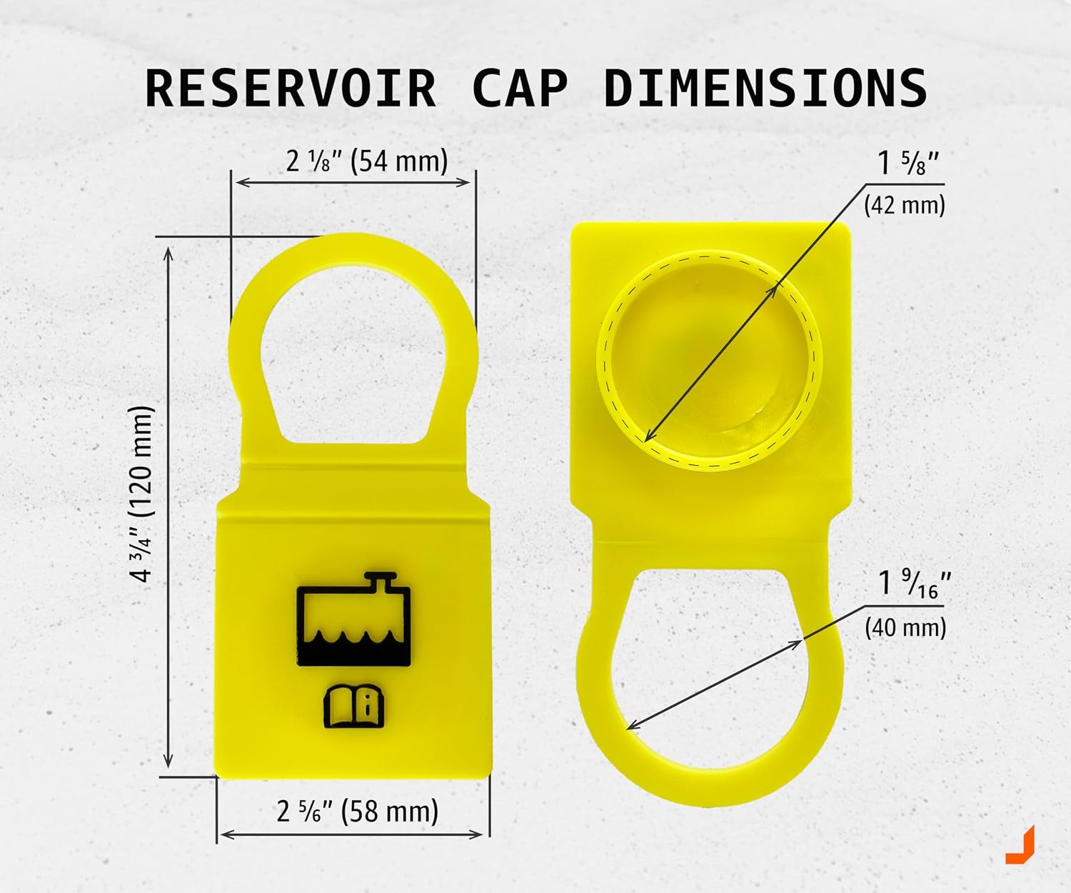 Click&Fit Engine Coolant Reservoir Cap Lid for Chrysler Dodge Jeep Ram Plymouth 1997-2016 Replacing OEM 55111074AA 52079331 car accessories yellow