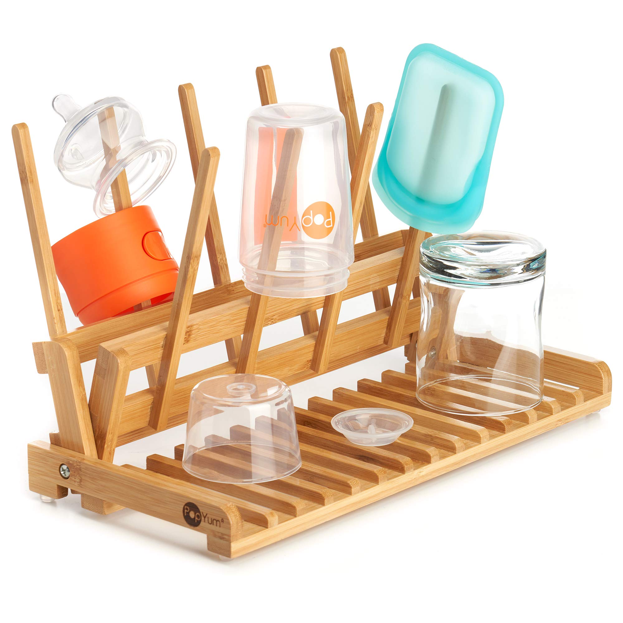 PopYum Space Saving Bamboo Drying Rack