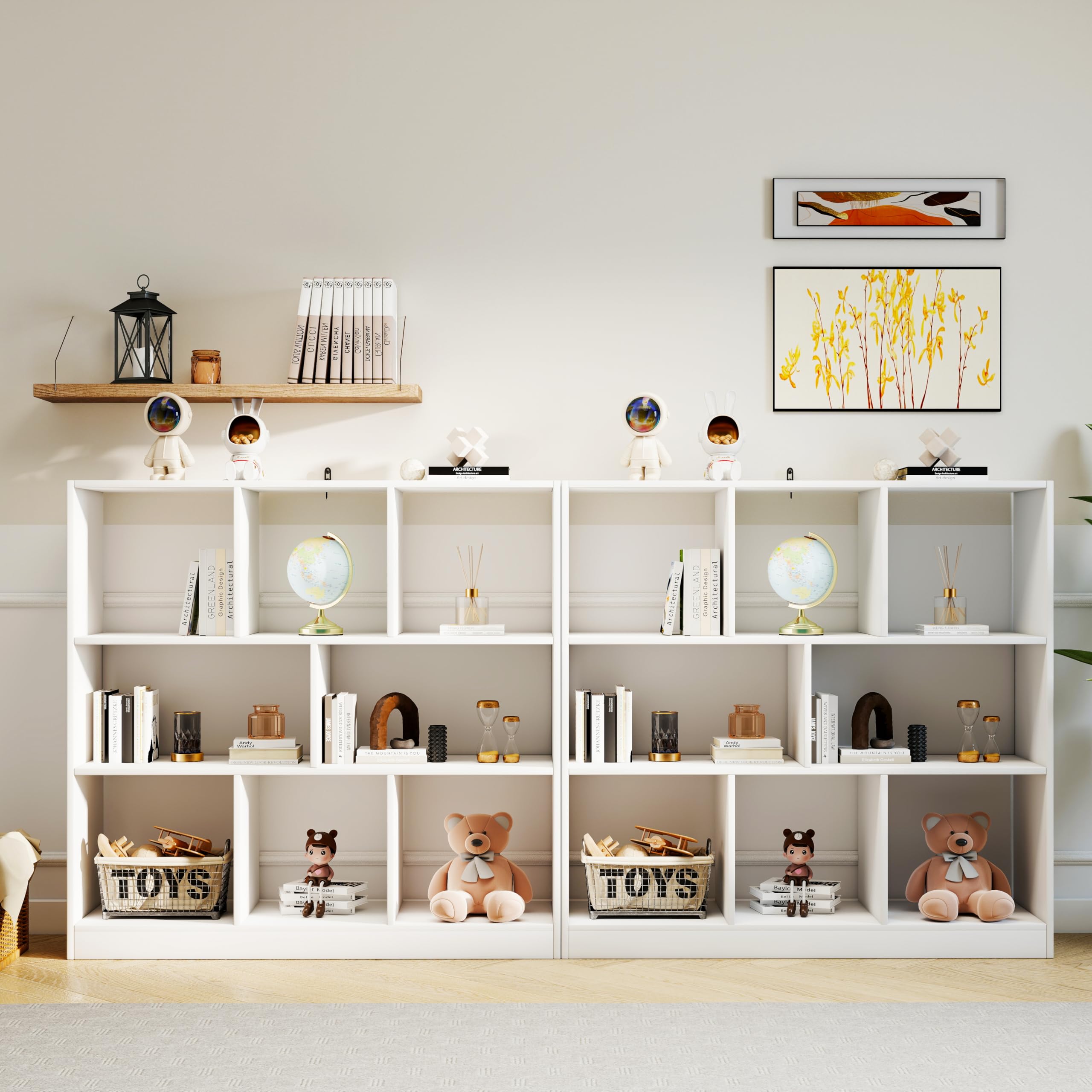 Estantería de Cubos 8 Compartimentos, Estantería para Libros de Pie 100x30x100 cm, Mueble de Almacenamiento Multifuncional Vertical u Horizontal, Ideal para Salón, Dormitorio, Oficina y Estudiantes