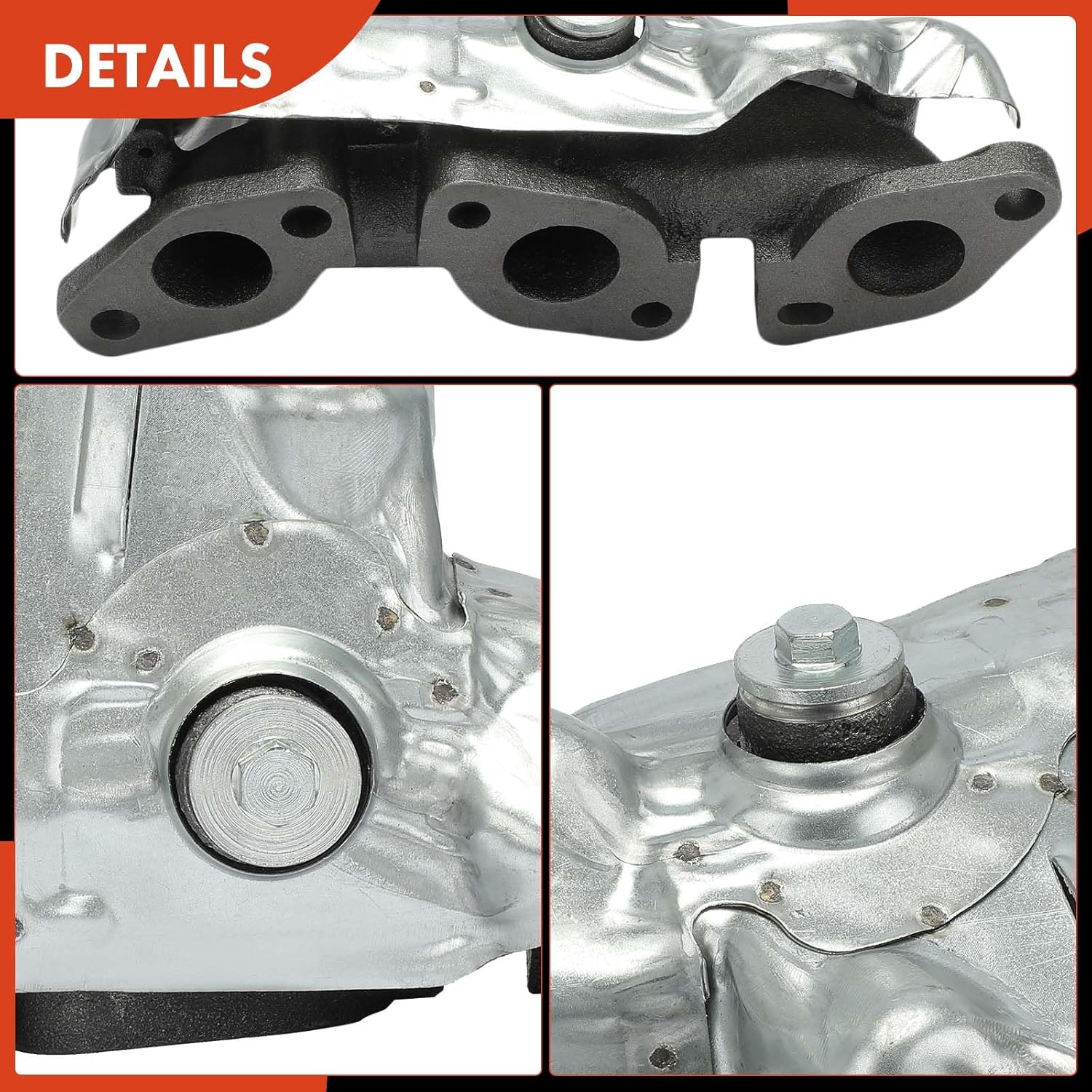 A-Premium Left Side Engine Exhaust Manifold Kit W/Gaskets & Nuts & Heat Shield [3.3L] Compatible with Nissan Frontier 1999-2004, Xterra 2000-2004