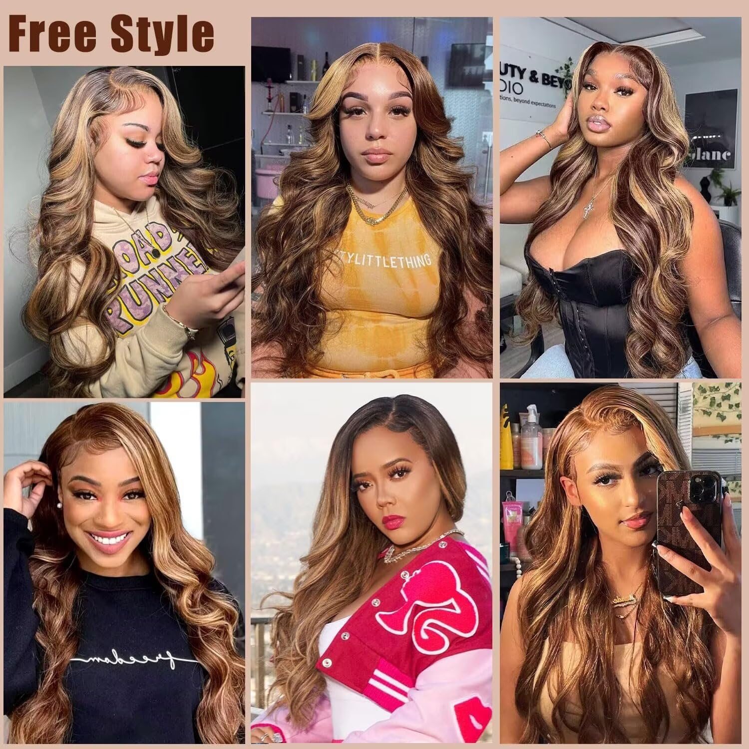 ten chopsticks Ombre 13x6 Lace Front Wig Human Hair 4/27 Highlight Wigs Honey Blonde Body Wave Lace Front Wig Pre Plucked HD Frontal Wig Glueless Wigs 200% Density 18 Density