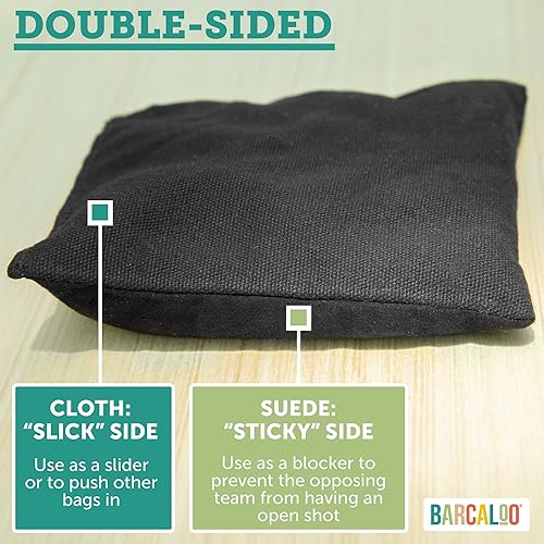 Miniatura 8 de Barcaloo - Juego de 8 bolsas de maíz con relleno de maíz, tamaño y peso, 5 combinaciones de colores para elegir.