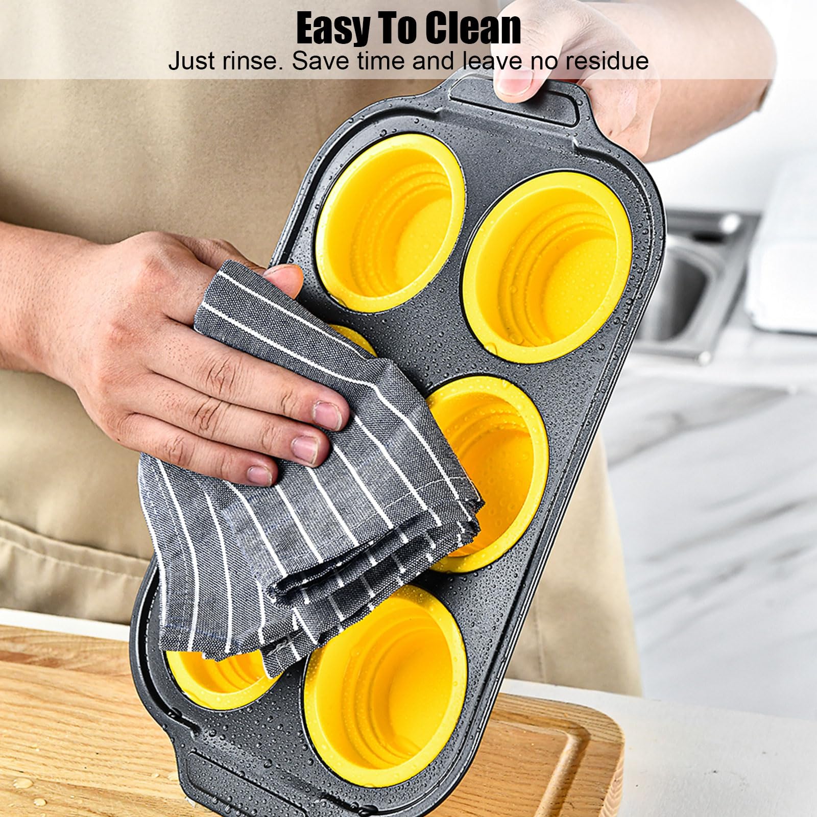 Mini Muffin Pan 12-Cup With Push-Out Bottom Nonstick, Metal