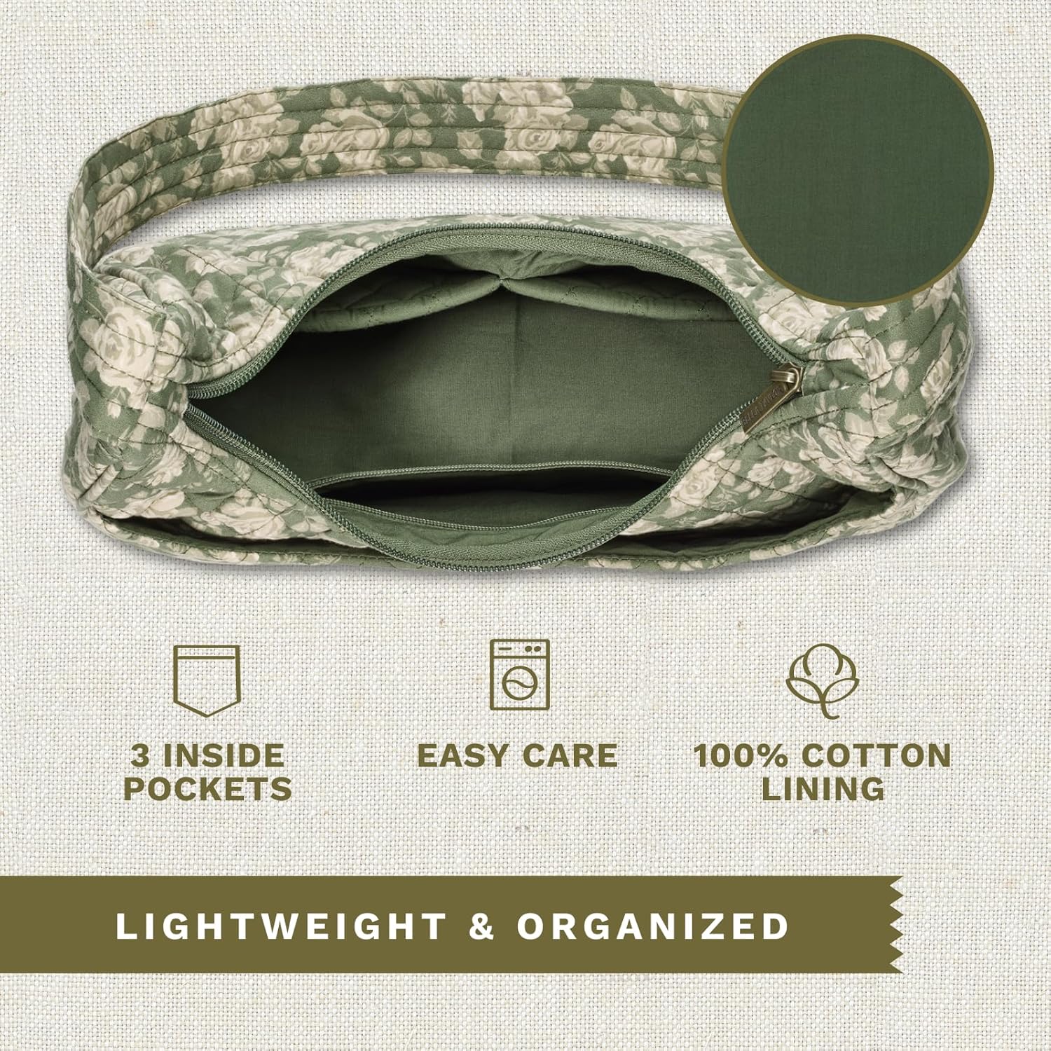 Bella Taylor Blakely - Hobo Shoulder Bag for Women - Lightweight Quilted Fabric Purse with Pockets - Image 5