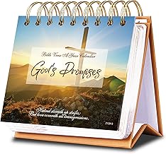 Desk Calendar - Bible Verse Desk Calendar Flip, 4.9" x 4.5", Undated Daily Bible Calendar, Perpetual Calendar, Christian Perpetual Calendar, 366 Days of Inspirational Quotes