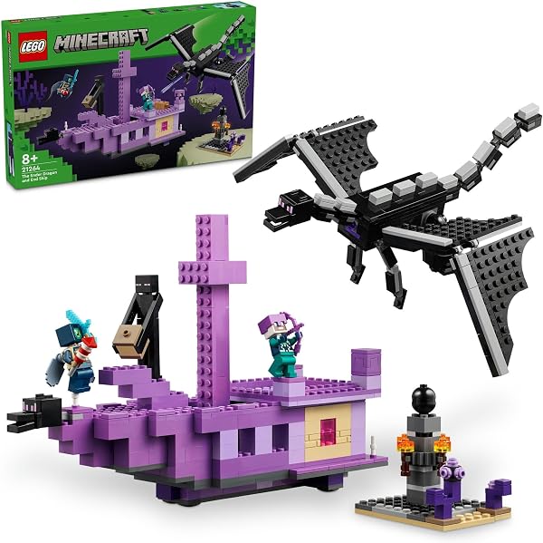 レゴ(LEGO) マインクラフト エンダー ドラゴンとエンドシップ おもちゃ 玩具 誕生日 プレゼント ブロック 男の子 女の子 子供 8歳 9歳 10歳 小学生 マイクラ Minecraft グッズ ゲーム 21264 - 1