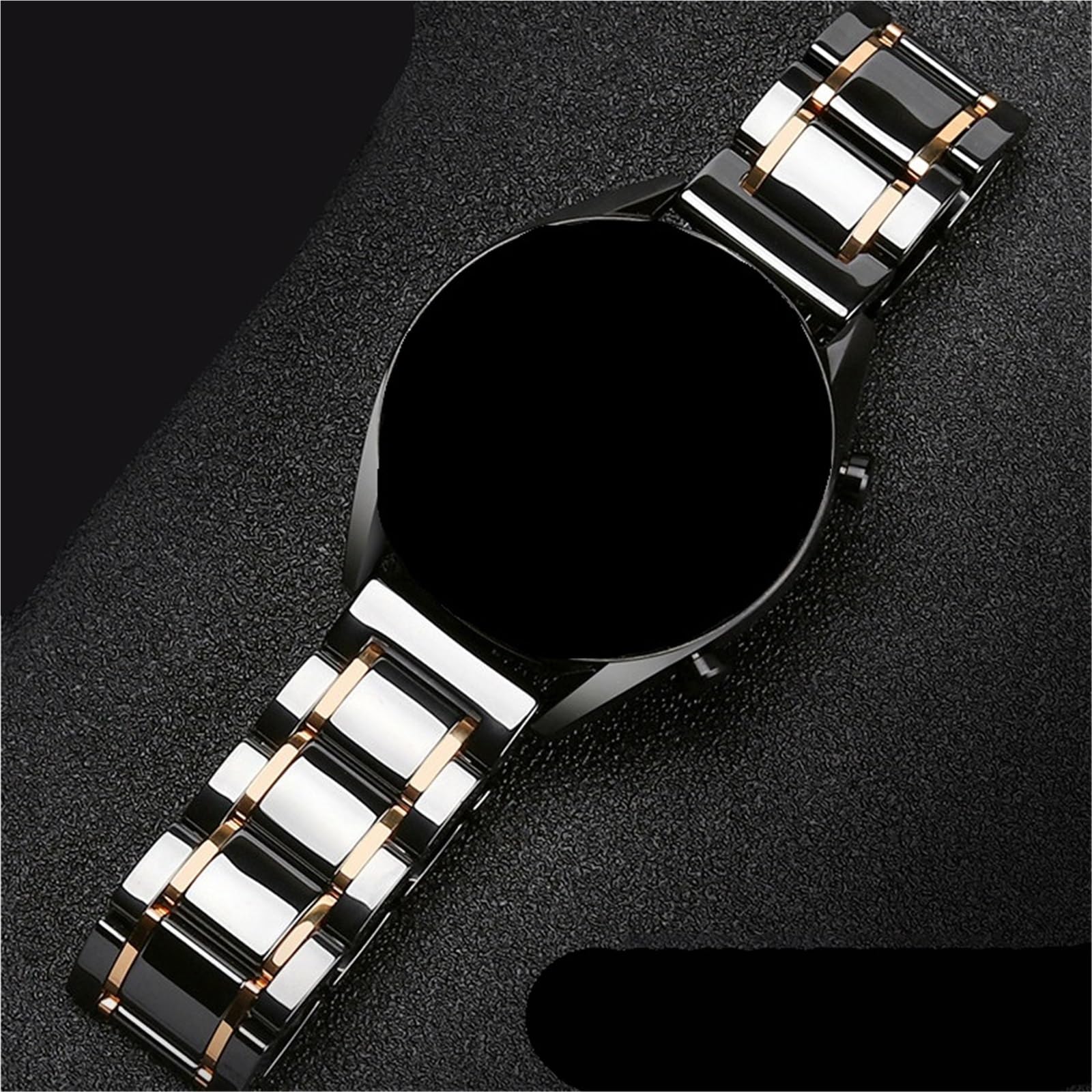 cinturino dell'orologio Cinturino in ceramica bianca, comodo e durevole, accessorio for braccialetti sportivi di ricambio da 22 mm