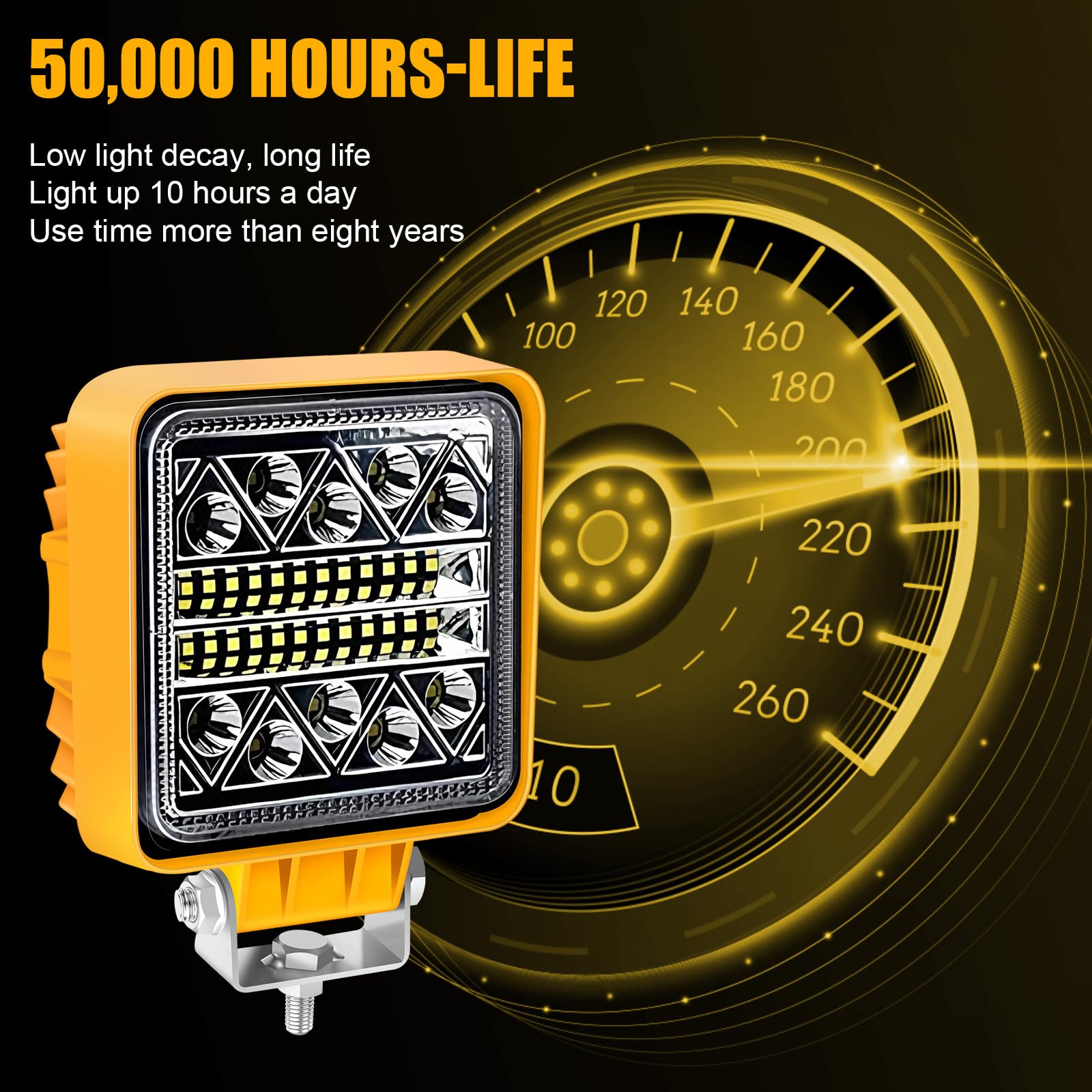 antom LED luci da lavoro 2Pcs -12/24/36V fari led 6000K 3500LM impermeabile IP68 per escavatori, trattori, trattori, carrelli elevatori, ATV, camion, offroad