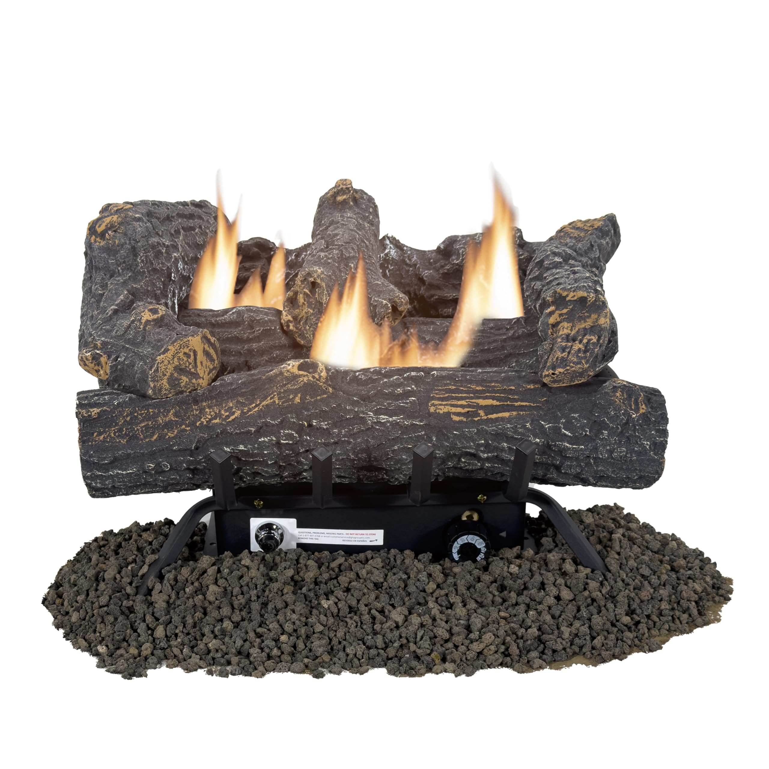 Pleasant Hearth 18-in Southern Oak Vent Free Gas Log Set 30,000 BTU's