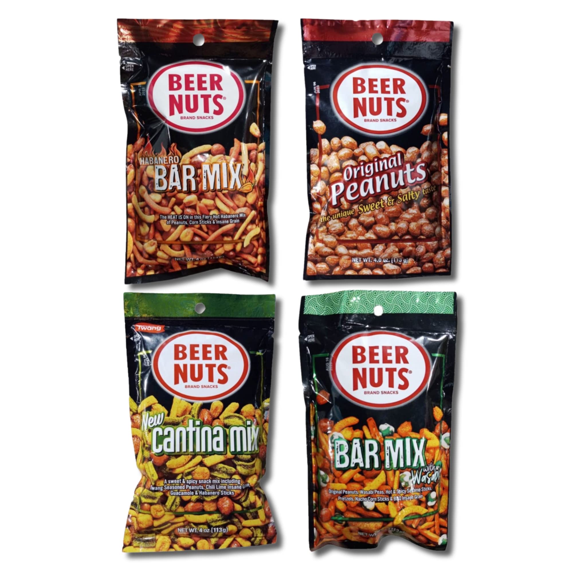 Tribeca CurationsBeer Nuts Variety Pack Curated by Tribeca Curations | 4 Unique Flavors | 4 Ounce Bag | Pack of 8