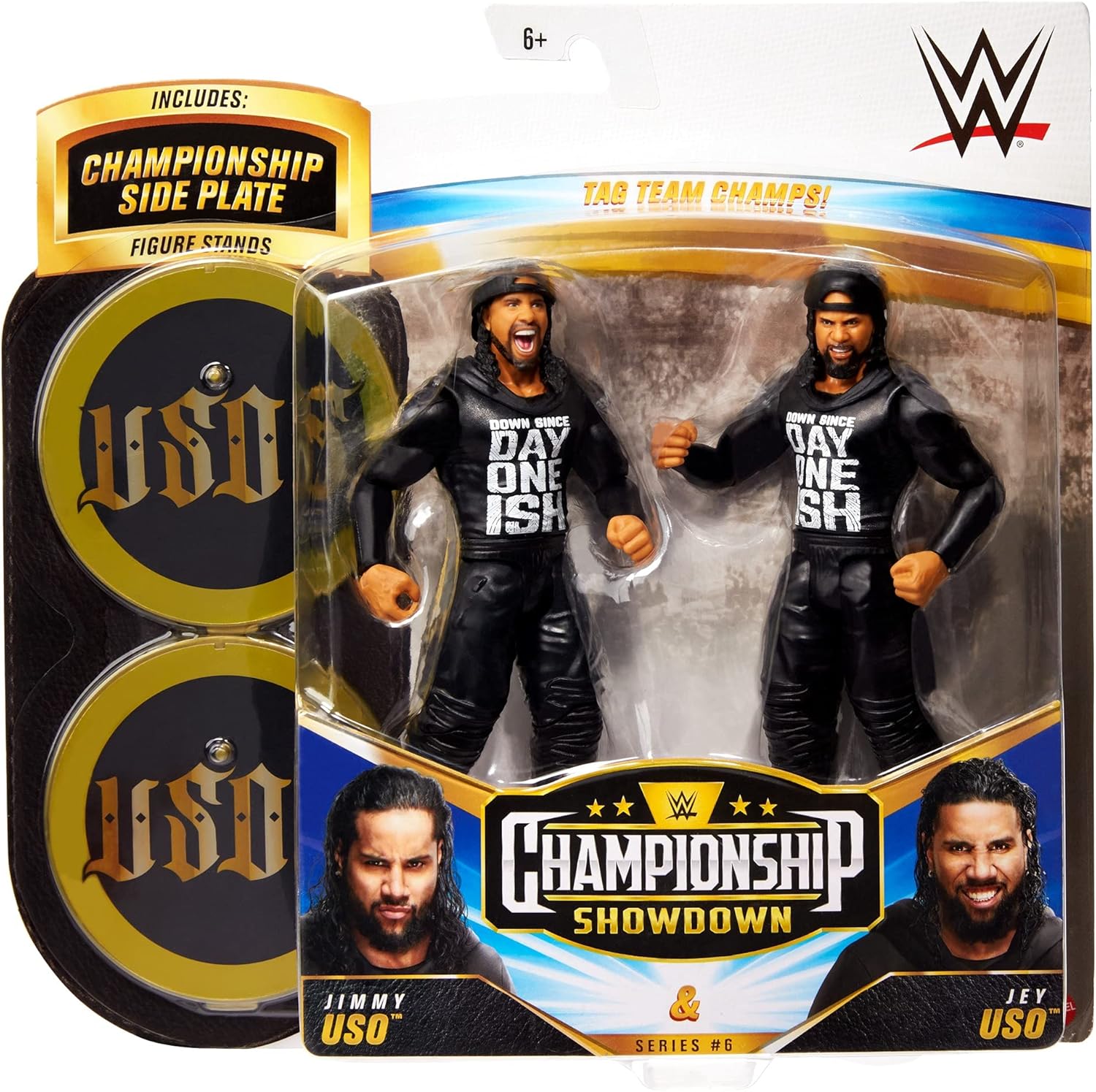WWE Mattel ​MATTEL Jimmy and Jey USO Championship Showdown 2 Pack 6 in Action Figures High Flyers Battle Pack for Ages 6 Years Old and Up​