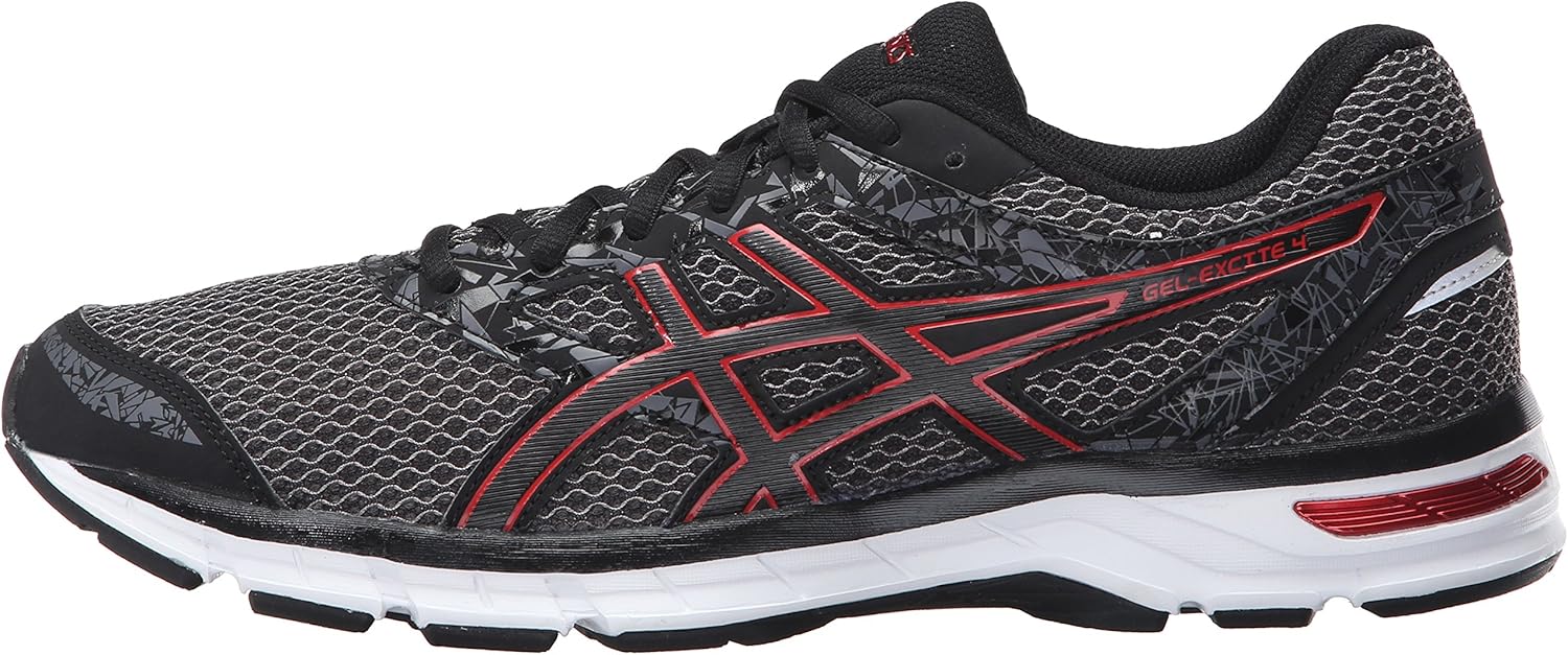 ASICS Men's Gel-Excite 4 Running Shoe 8 Black/True Red/Carbon