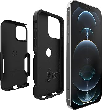 OtterBox iPhone 12 & iPhone 12 Pro Commuter Series Case - Black | Thin & Protective iPhone Case, Dual-Layer, Impact Absorbing iPhone Case