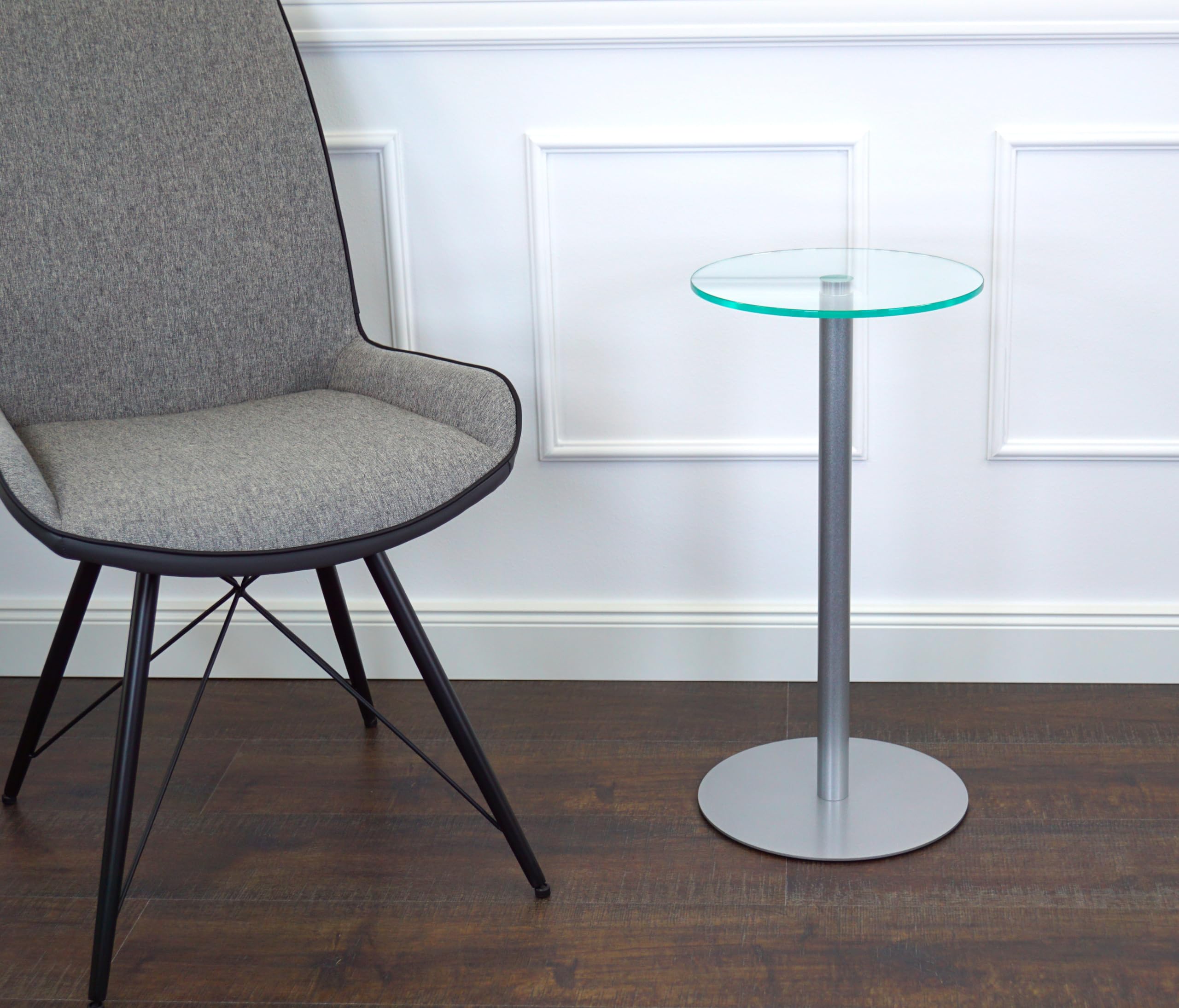 Freeroom24 Table D'appoint Design En Verre Noir Mat 30 X 30 X 70 Cm – Table De Salon – Table Basse Stable – Table Basse Pratique – Petite Table Basse – Table