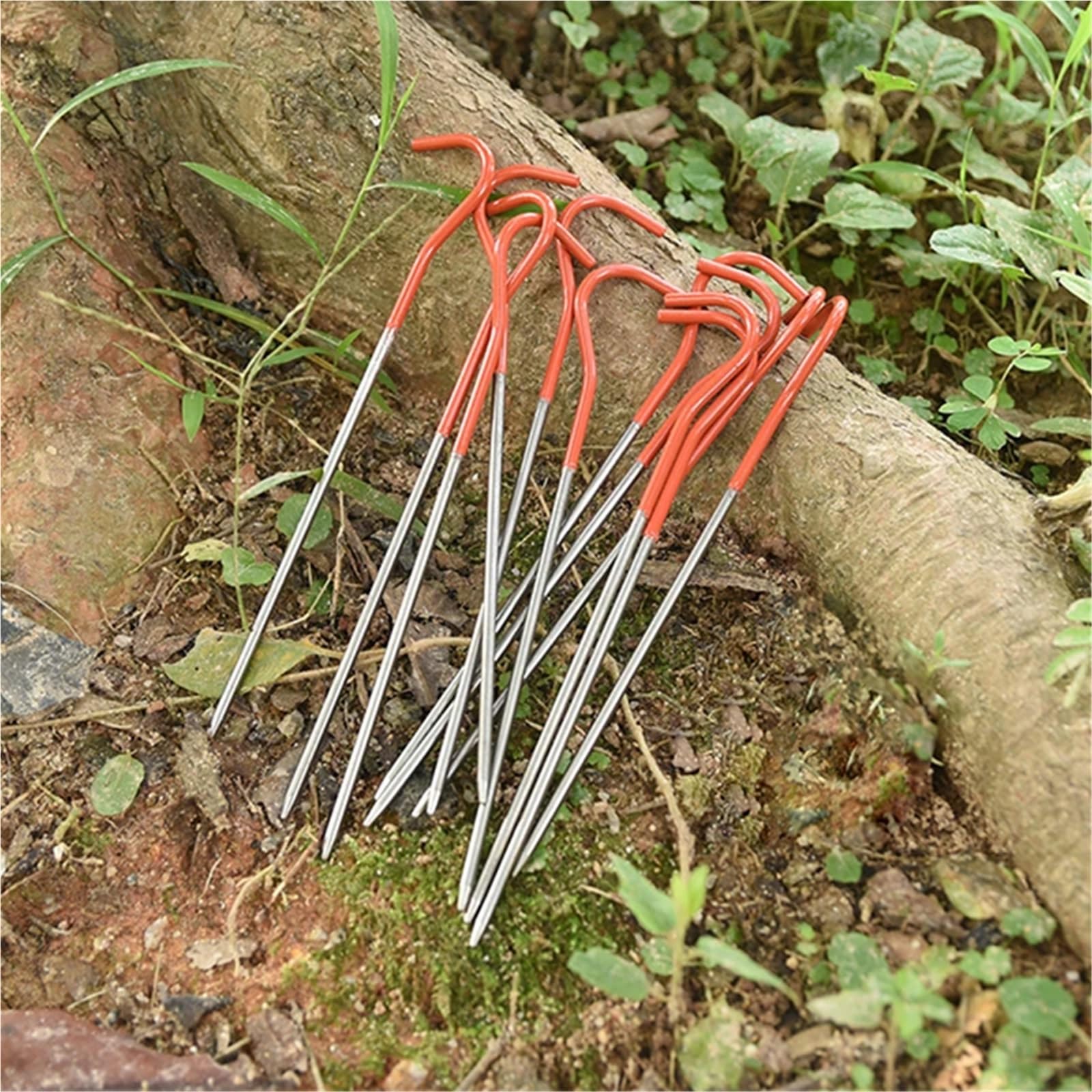 Śledzie do namiotów, 150 mm śledzie do namiotu ze stopu tytanu, paliki ogrodowe, sprzęt i akcesoria kempingowe, markizy mocowane podłoża