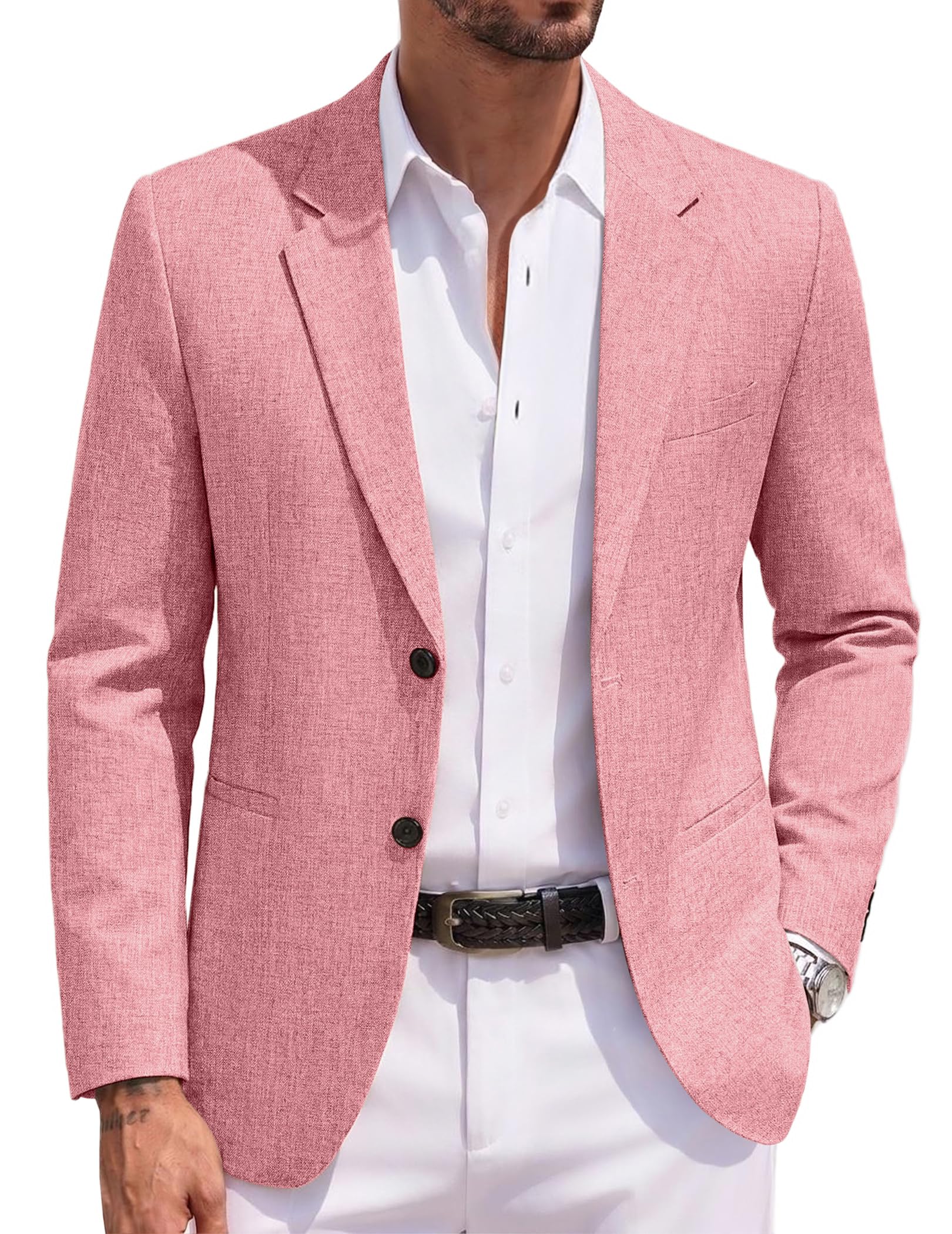 Photo 1 of COOFANDY Men's Casual Linen Blazer