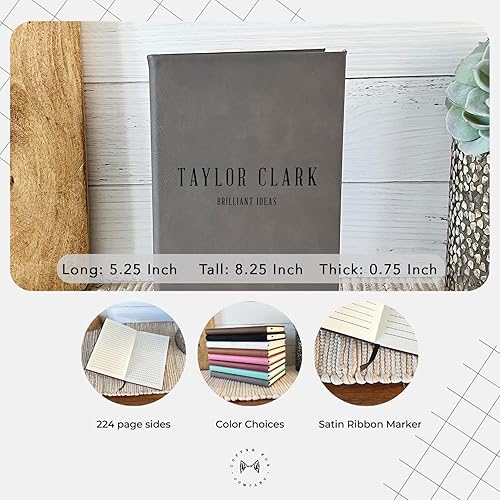 Miniatura 10 de Personalized Custom Notebook Journal with Name and Title for Men and Women (Pink, J09)