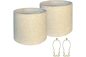 Beige Lampshades Set of 2, Hand Crafted Aluminum Lamp Shade