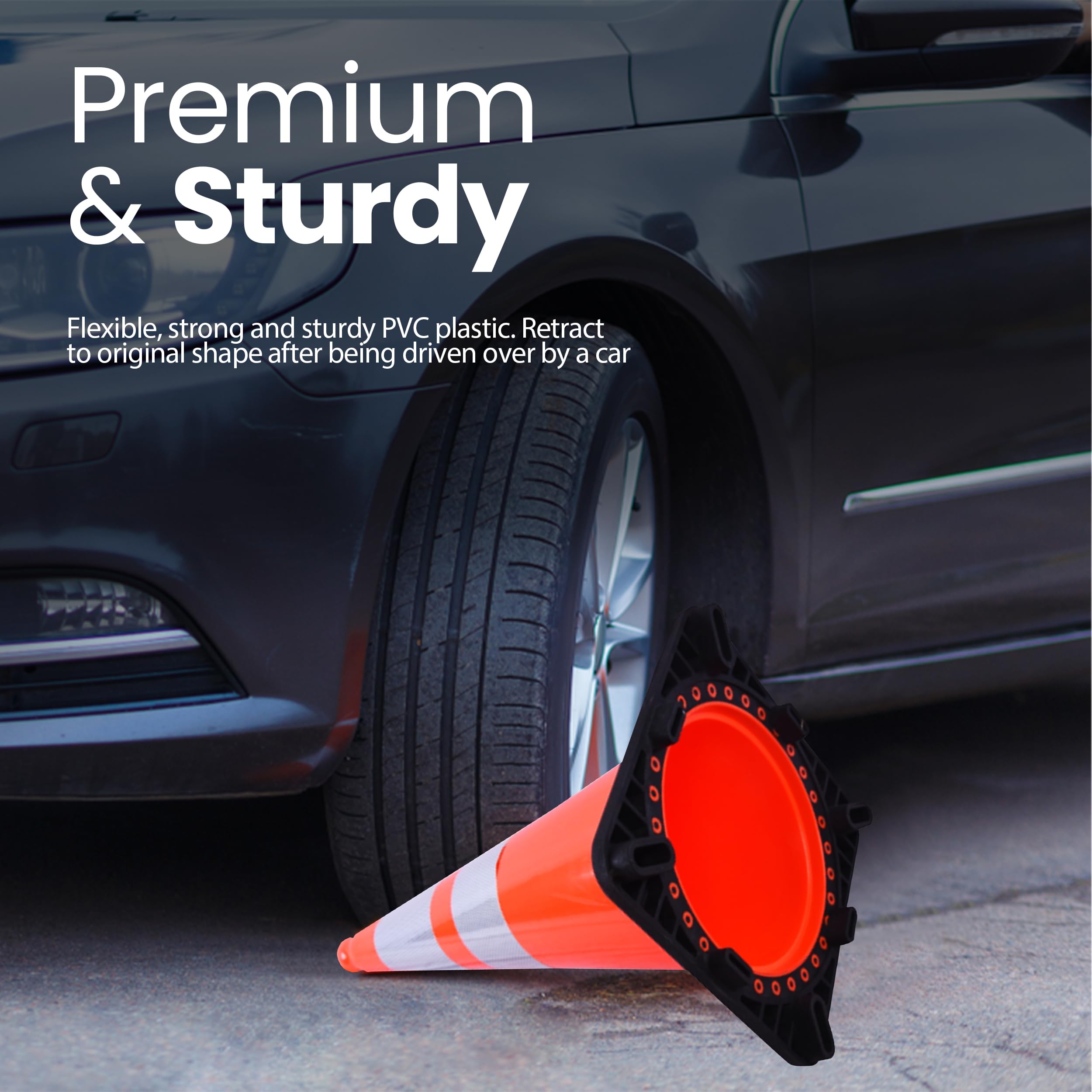 Tall Traffic Cones Traffic Cones 12 Inch Orange 1-Pack