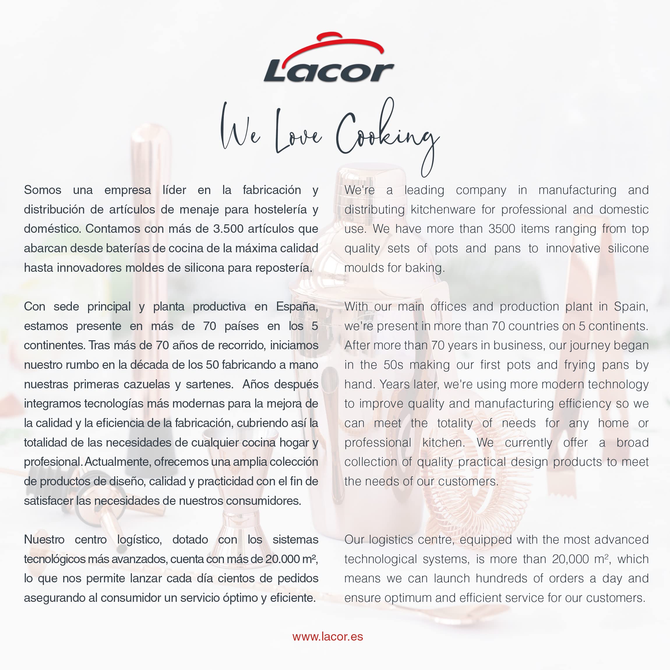 Lacor 62182 - Kit Coctelería, Coctelera, Utensilios Coctelería, Diseño | En acero inox 18/10, para un uso práctico y profesional en cocina; libre de BPA, aporta un acabado cuidado a tu presentación