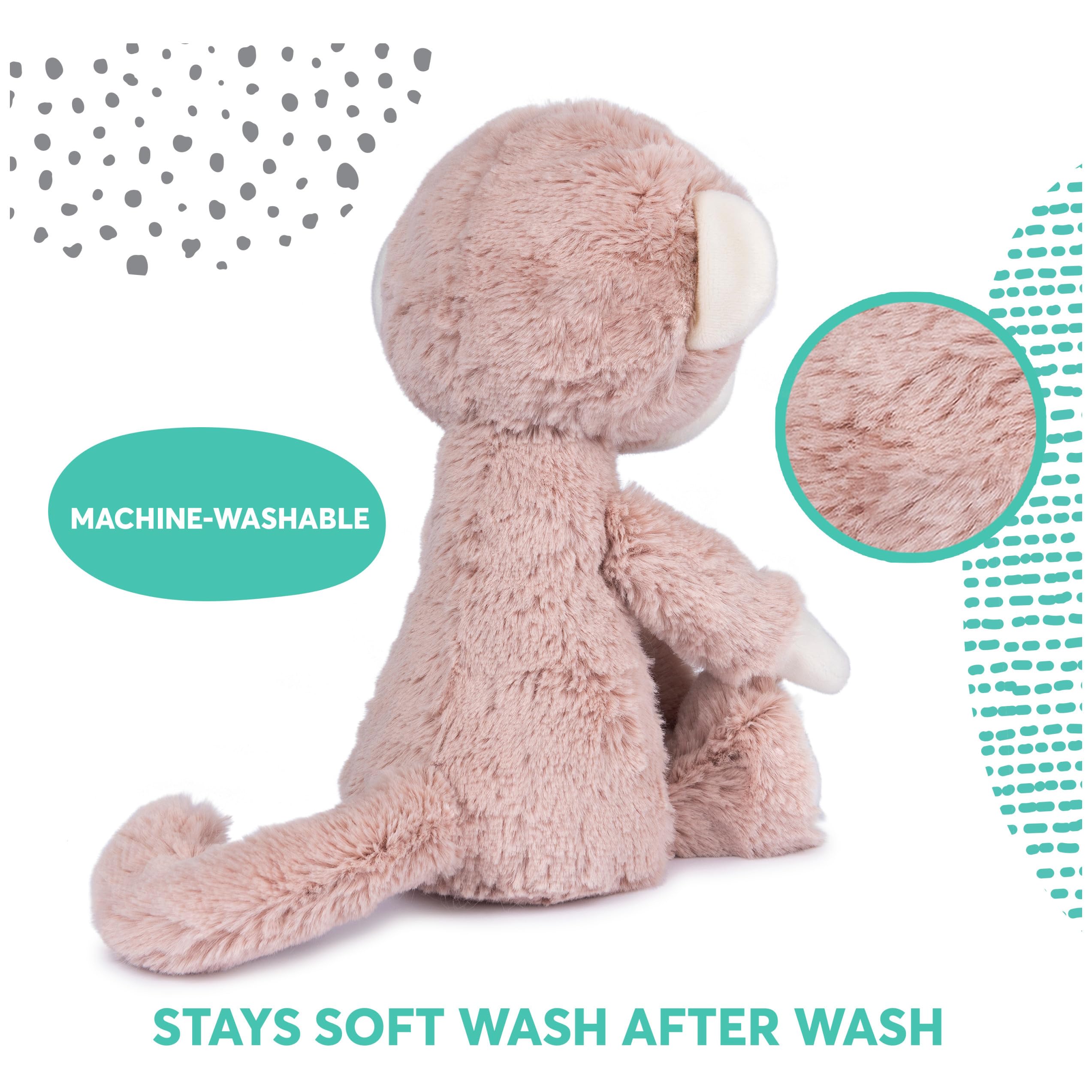 GUND Baby Lil' Luvs Collection Micah Affe Premium Plüsch Stofftier für Babys, Braun/Creme, 30,5 cm