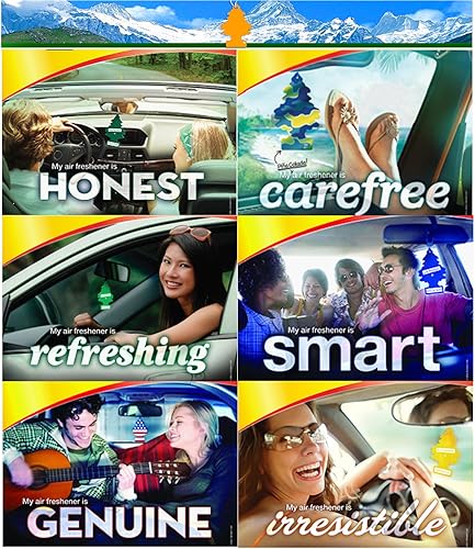 Miniatura 10 de Little Trees True North Ambientador para automóvil, aroma a aire ártico y hojas de pino congeladas, 6unidades