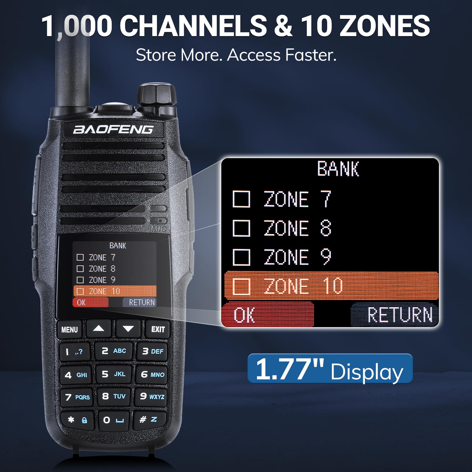 BAOFENG UV-29 Pro Radio Amateur 10W Bi-Bande VHF/UHF, Répéteur Cross-Band