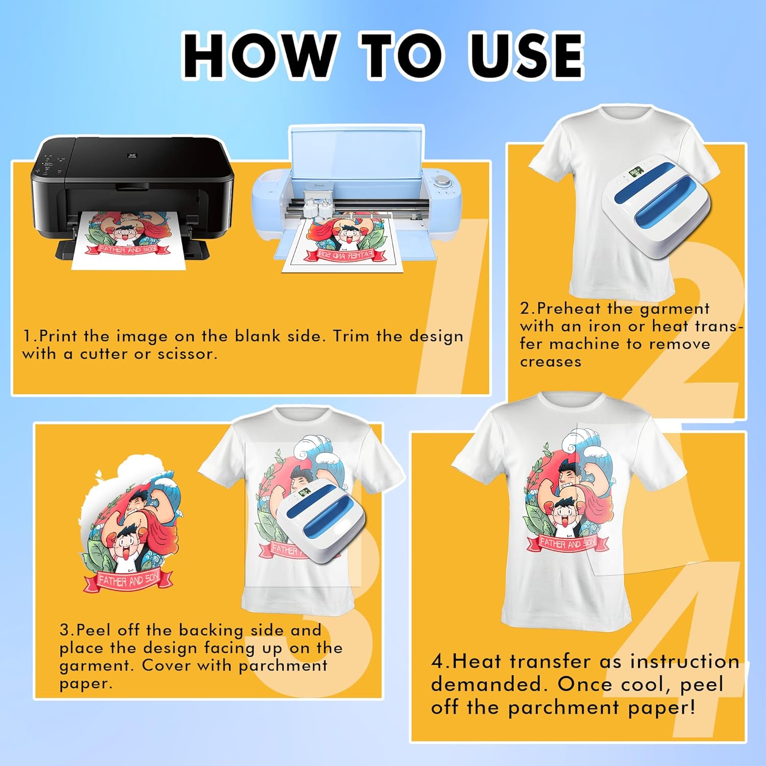 Parchment Paper Iron On Shirt Ink Express A3 Dark Inkjet Heat