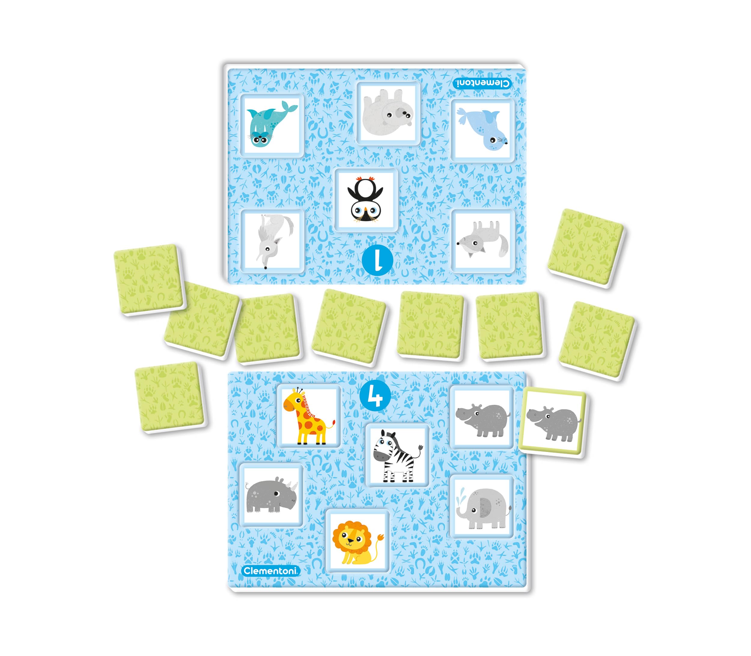 Clementoni Sapientino - Tombola degli Animali, Gioco Educativo 4-6 Anni con 60 Tessere Illustrate, Flashcards per Stimolare Osservazione e Memoria, Made in Italy, Lingua Italiana, 16842