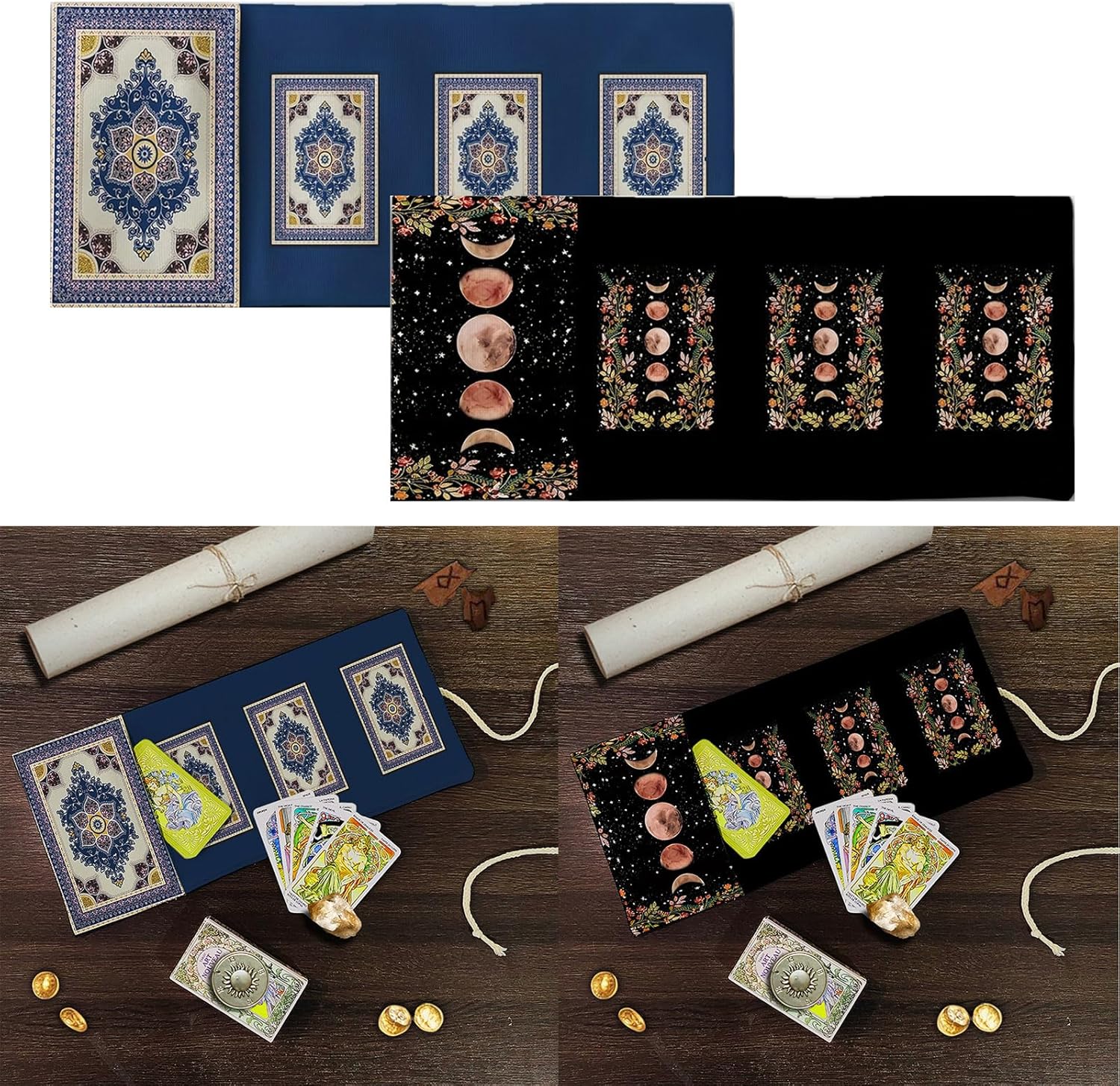 Portables Tarots Card Carriers Water Poly Linen Construction Secures Card During Travel or Home Use Washable Tarots Organizers