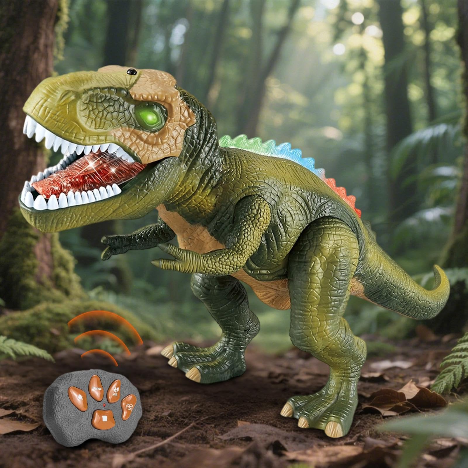 Giocattoli Dinosauri Telecomandati Educativo Elettronico Camminante | Dinosauro Elettrico Giocattolo Luce Spruzzo Per Calza Befana, Feste Infantili, Premi Classe, Compleanni Bambini e Bambine