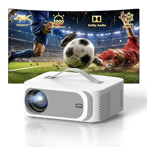 Lisowod Portable 4K Smart Projector with AI Focus