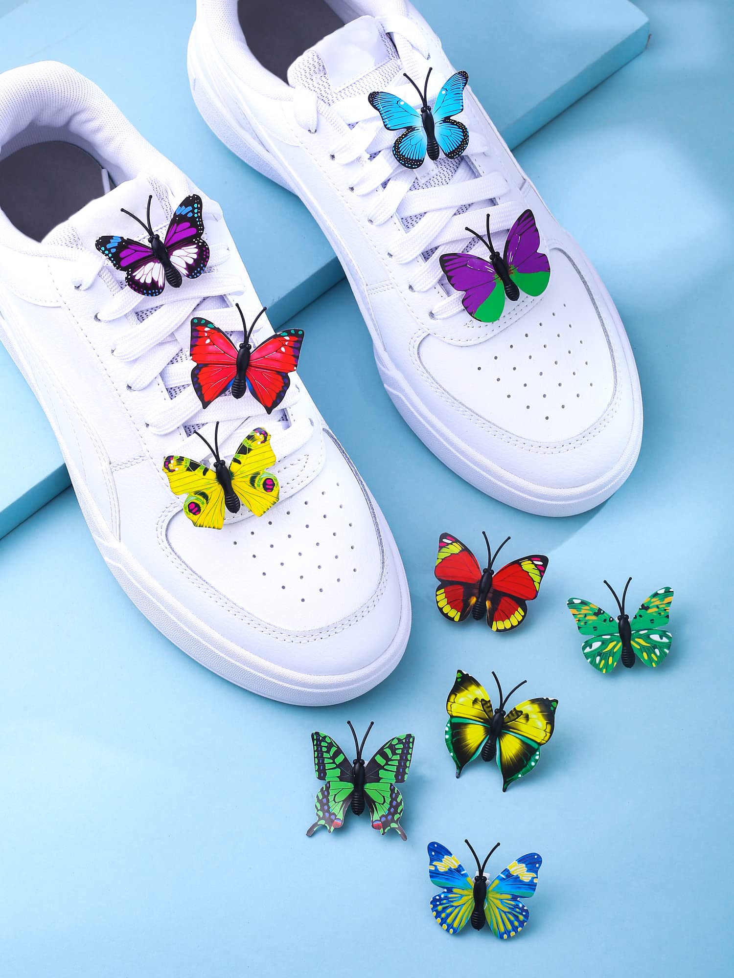 Butterfly Shoe Charms 8-Pack Sneakers Decoration Accessories