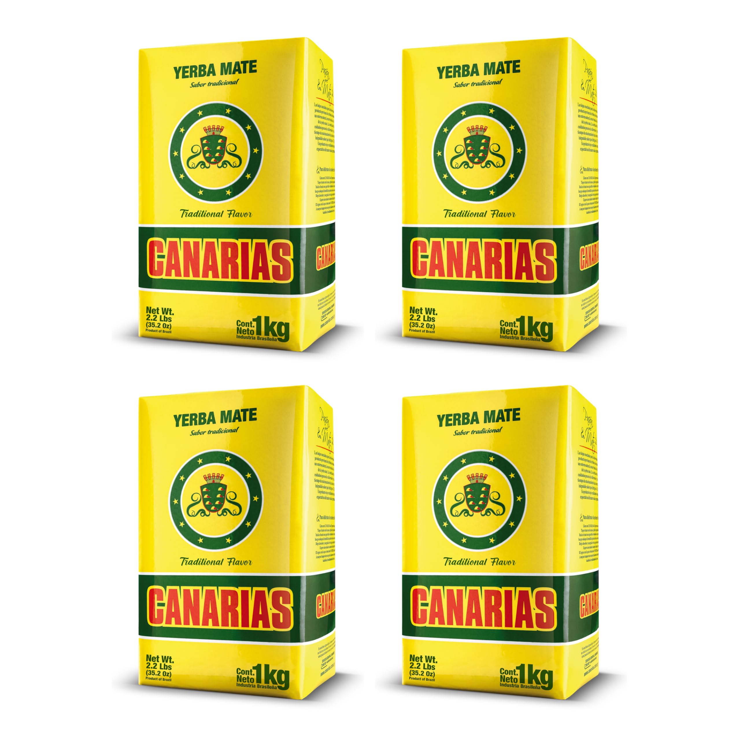 Canarias Yerba Mate 2.2 libras (cuatro paquetes)