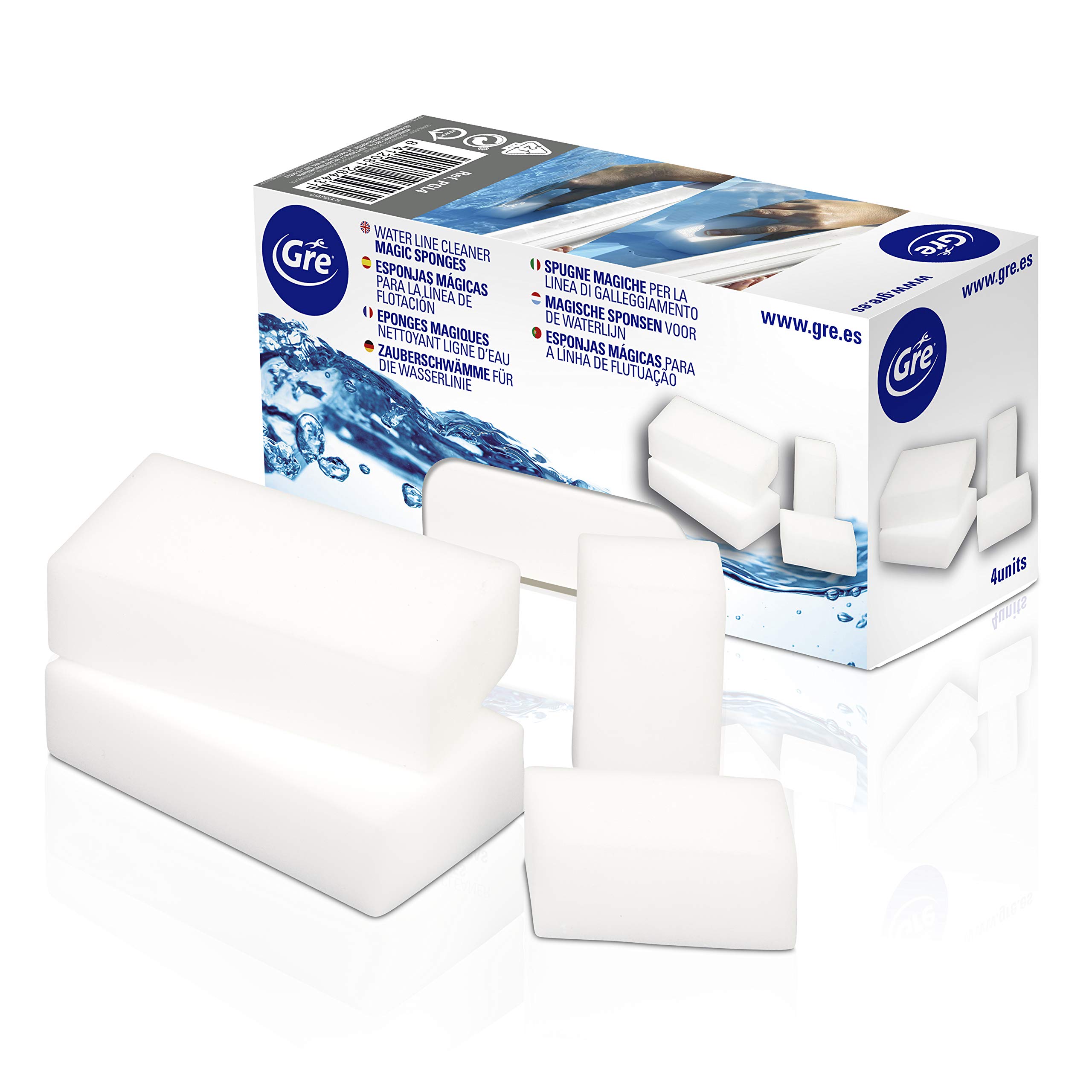 Éponges magiques de nettoyage pour piscine Ligne d'eau Lot de 4